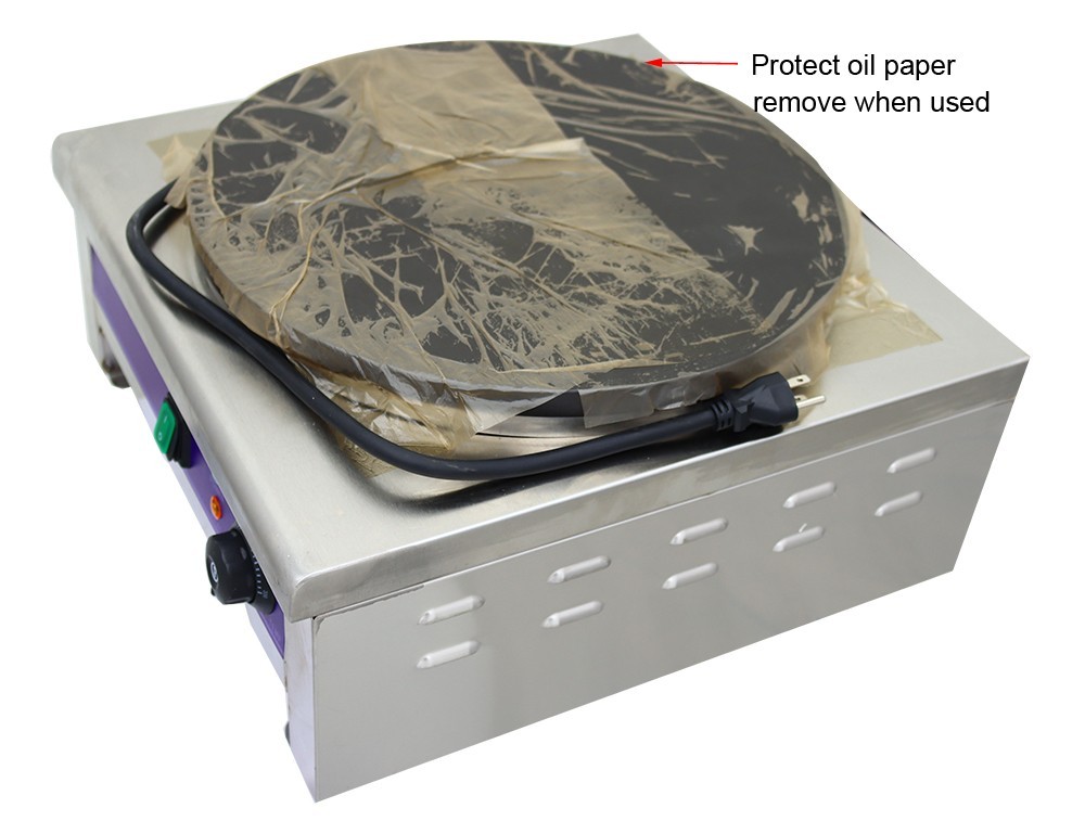 PreAsion Commercial Crepe Make Machine Electric Single Crepe Maker and Griddle P
