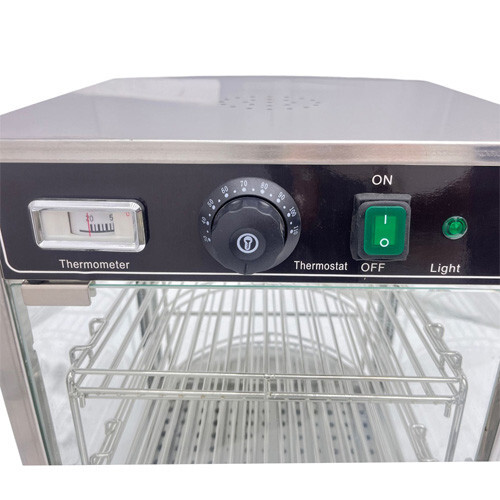 110V 850W Stainless Steel Food Pizza Warmer Display Cabinet with 3 Movable Layer