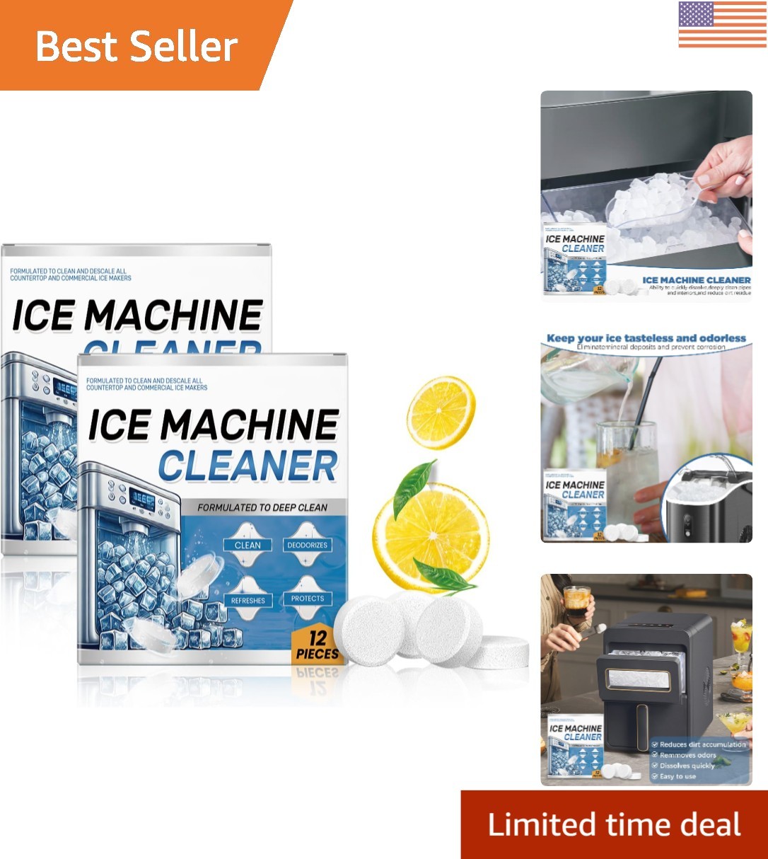 24 Deep Cleaning Tablets for Ice Machines – Compatible & Time-Saving Solution