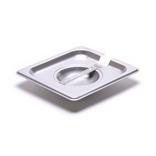 HUBERT Slotted Steam Table Pan Cover 1/6 Size 24 Gauge Stainless Steel