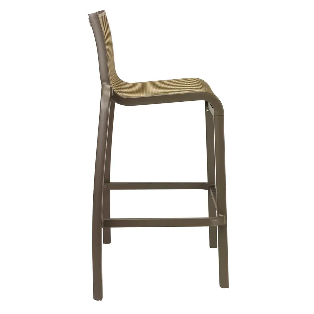 Grosfillex US030599 Sunset Armless Cognac Outdoor Stacking Barstool – 2 Per Set