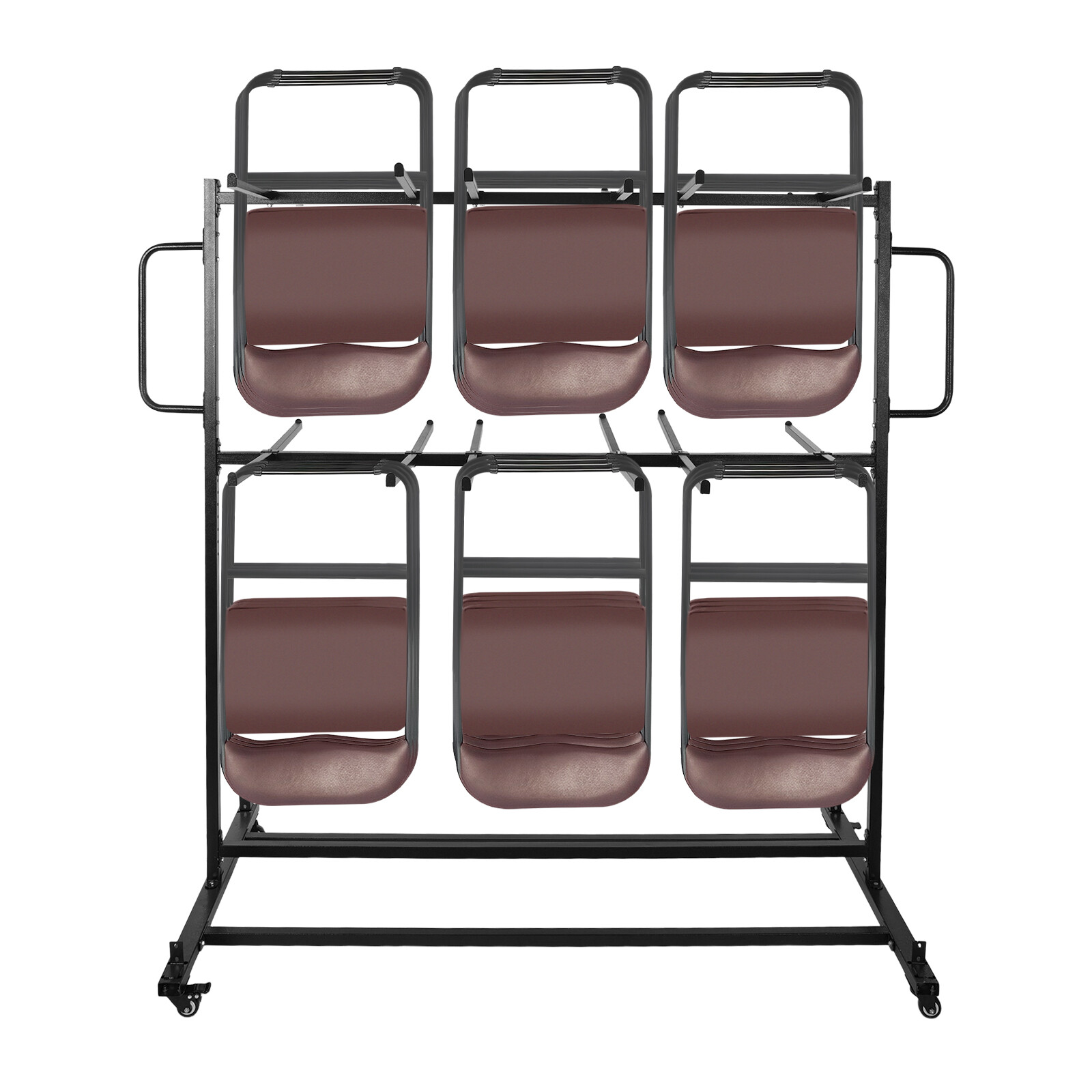 84 Chairs Folding Chair Cart Heavy Duty Mobile Stackable Chair Table Dolly