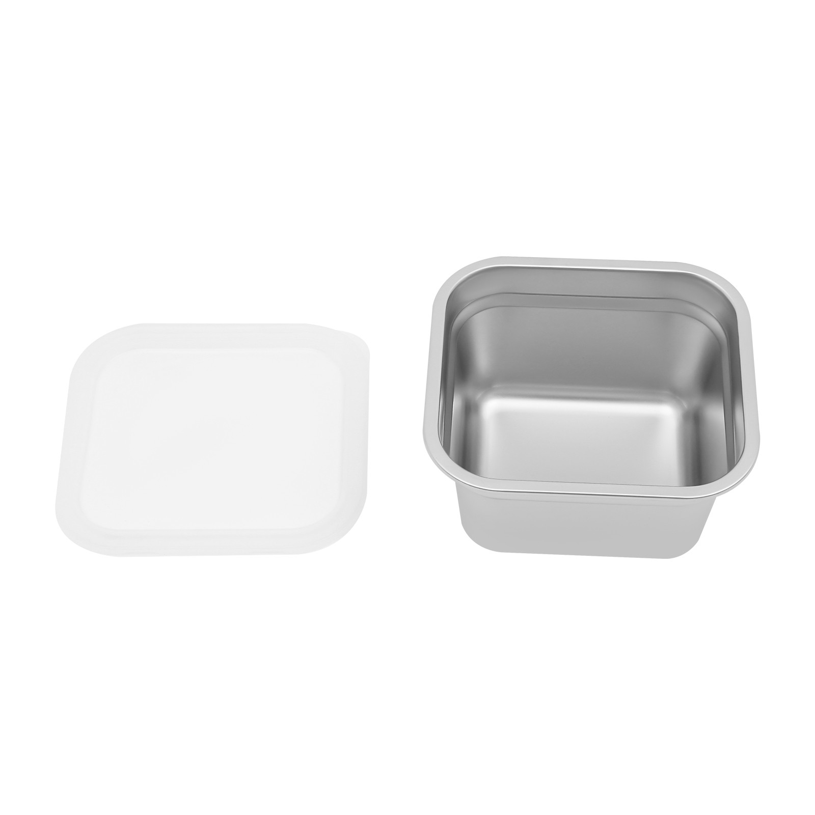 8 Pack Stainless Steel, PP Pans with Lids Hotel Food Prep Pan Silver Hotel Pans