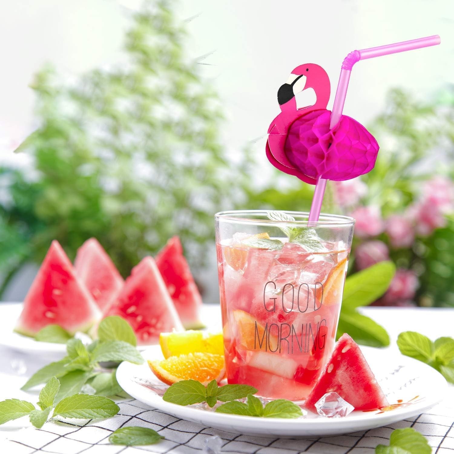 50 Pcs Flamingo Straws Flamingo Drinking Straws Bachelorette Straw Bendable