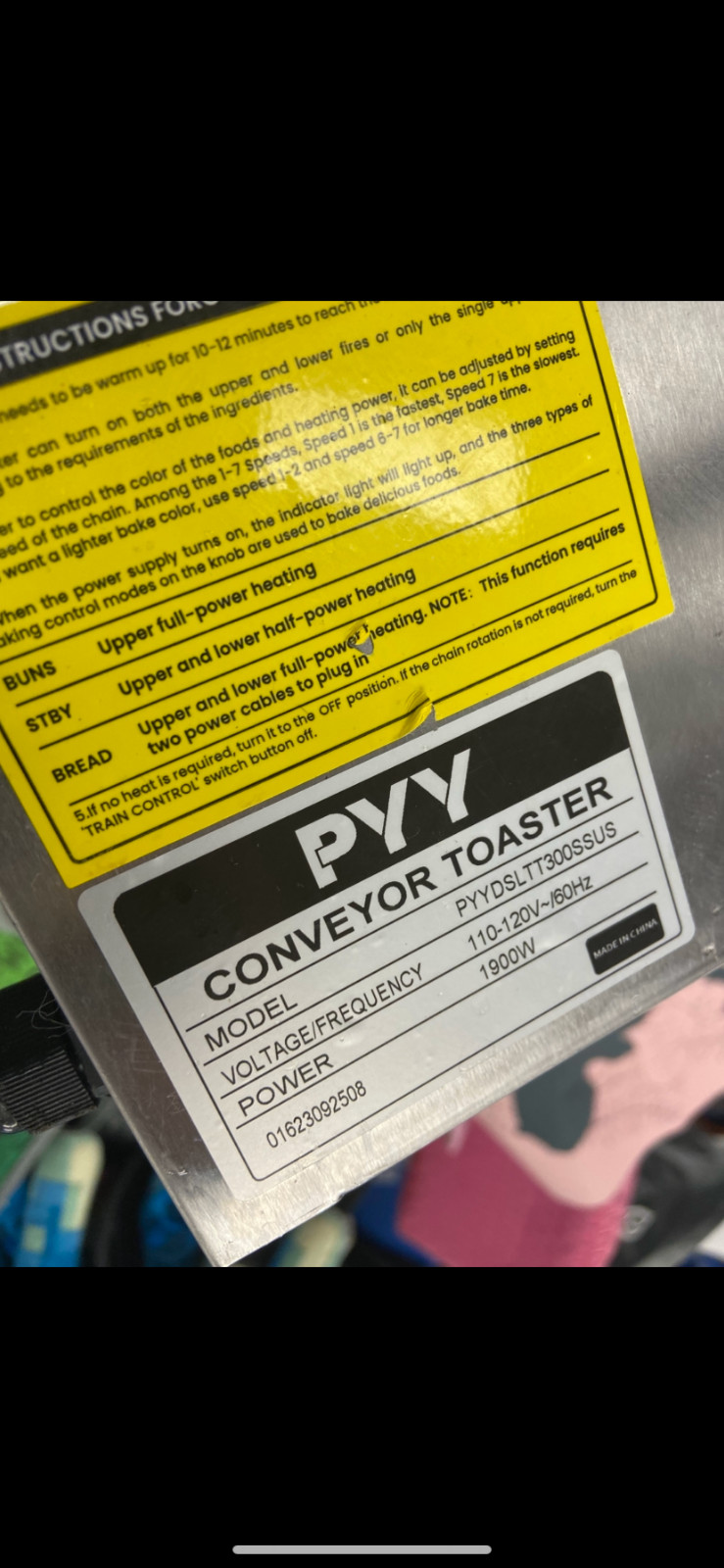 REPLACEMENT DIAL BUTTON PYY Commercial Conveyor Toaster 300 Slices/HR Restaurant
