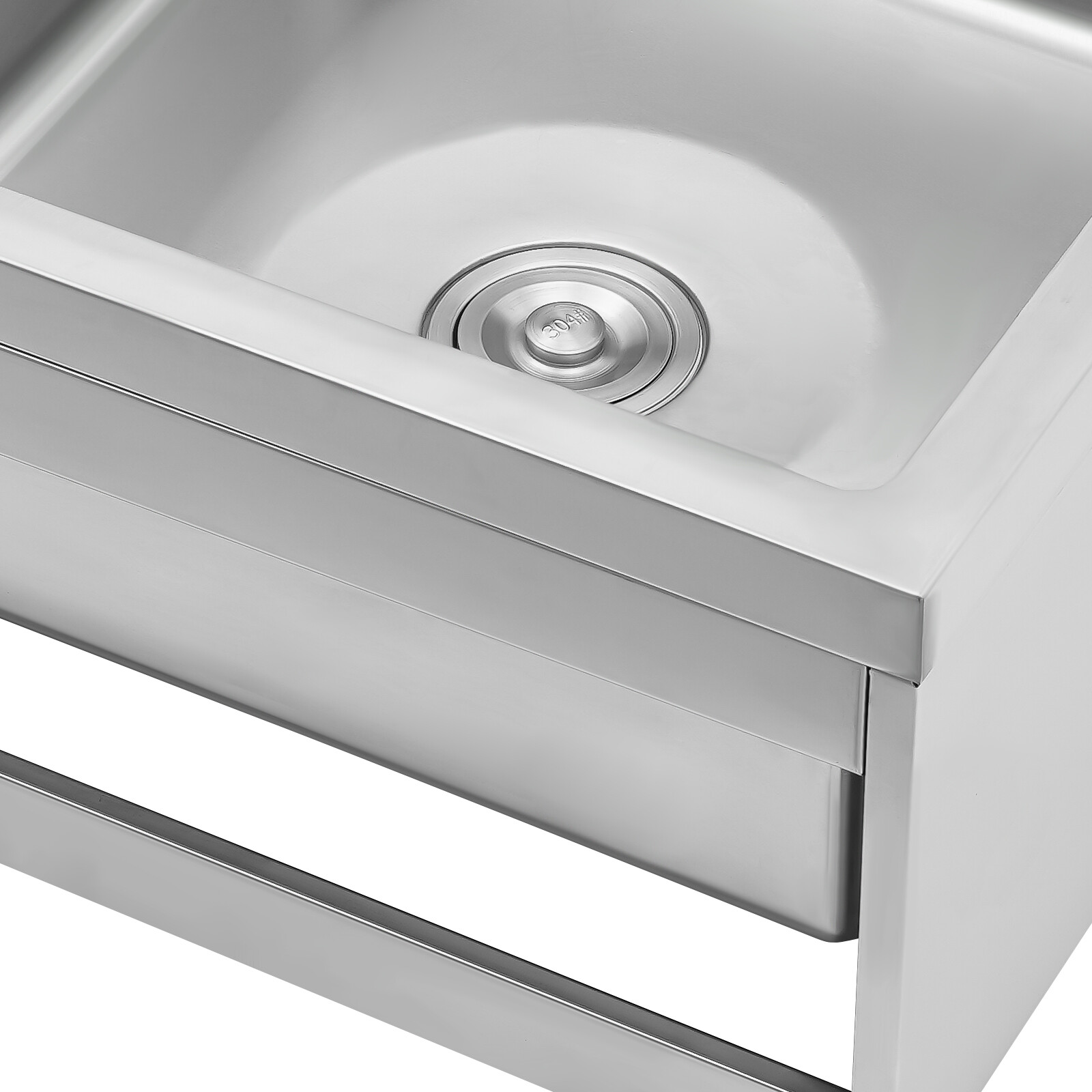 Free Standing Utility Sink, Single Bowl Commercial Sink Restaurant Kitchen Sink