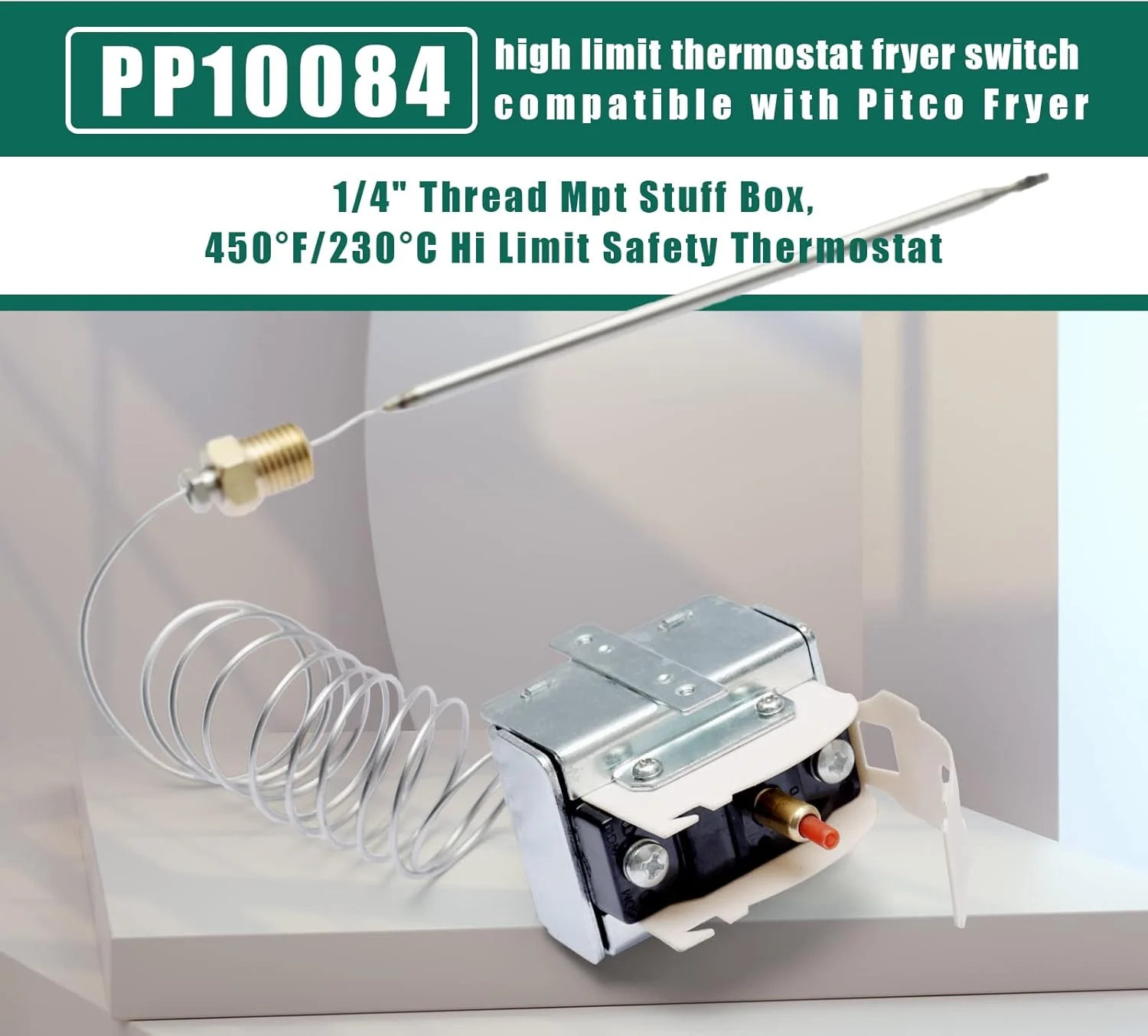 PP10084 high limit thermostat fryer switch Lchmo5030 compatible with Pitco Fryer