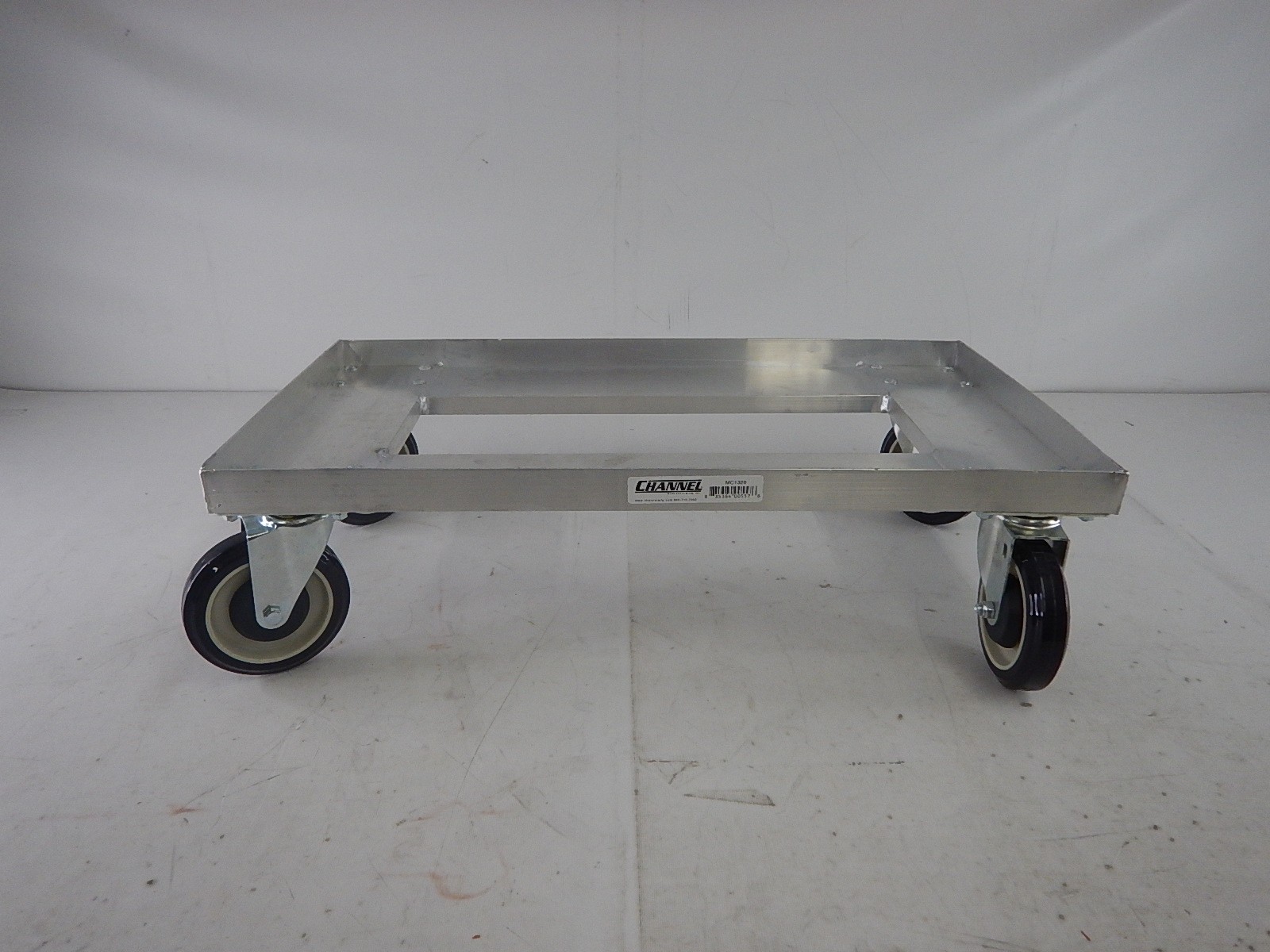 Channel Dolly, Glass Rack/Milk Crate Dolly, 14.25″W x 27.25″D x 7.5″H, Aluminum