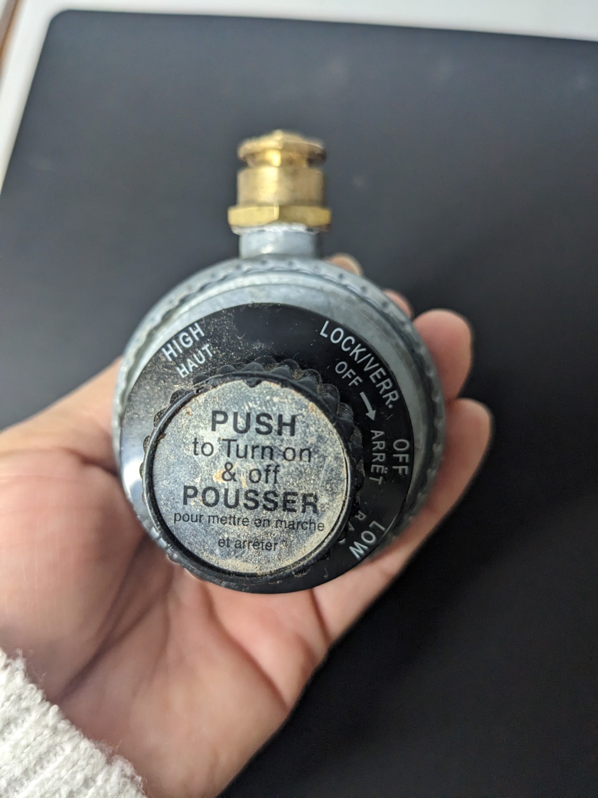 L.P. Gas Regulator RK‑CA Propane Control Valve Adjustable Flow Camping Grill