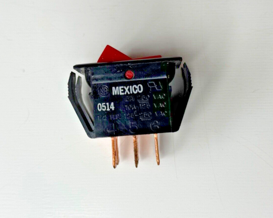 HOBART/VULCAN OEM 00-821079, 821079 24V RED LIGHTED RED ROCKER SWITCH
