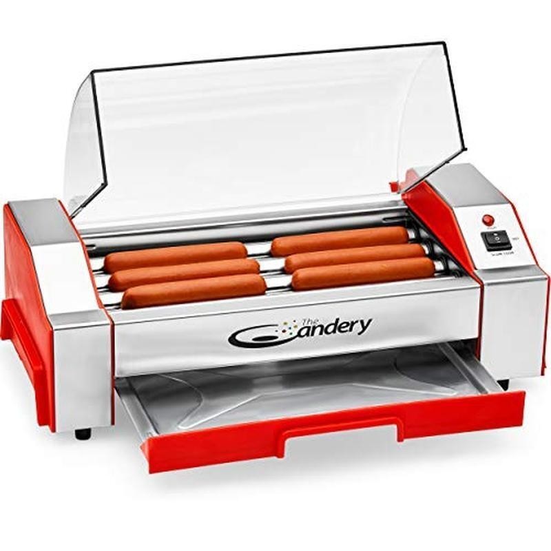 Electric Hot Dog Roller Sausage Grill Cooker Machine Household Children Adults