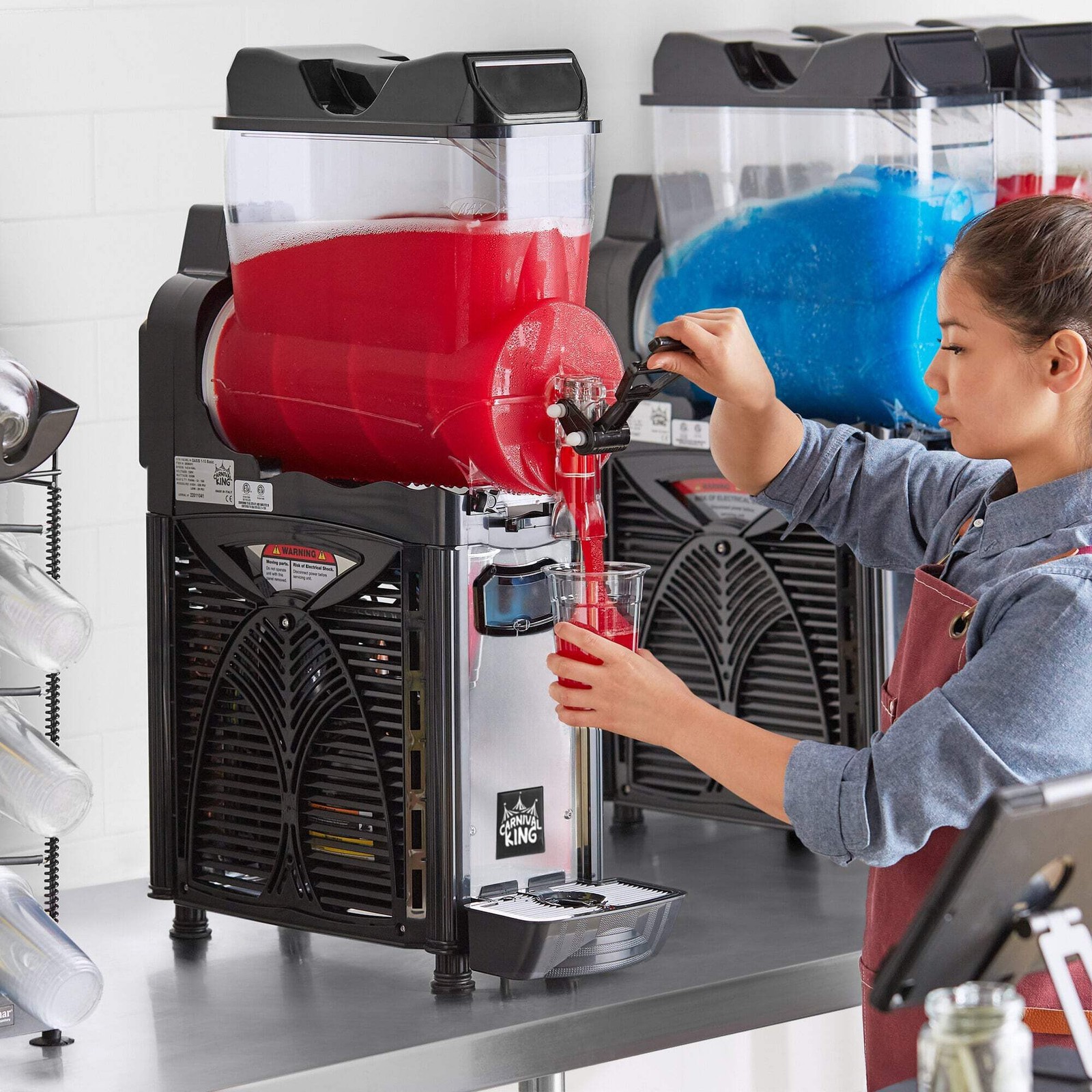 Single 2.6 Gallon Pourover Granita / Slushy / Frozen Beverage Dispenser – 120V