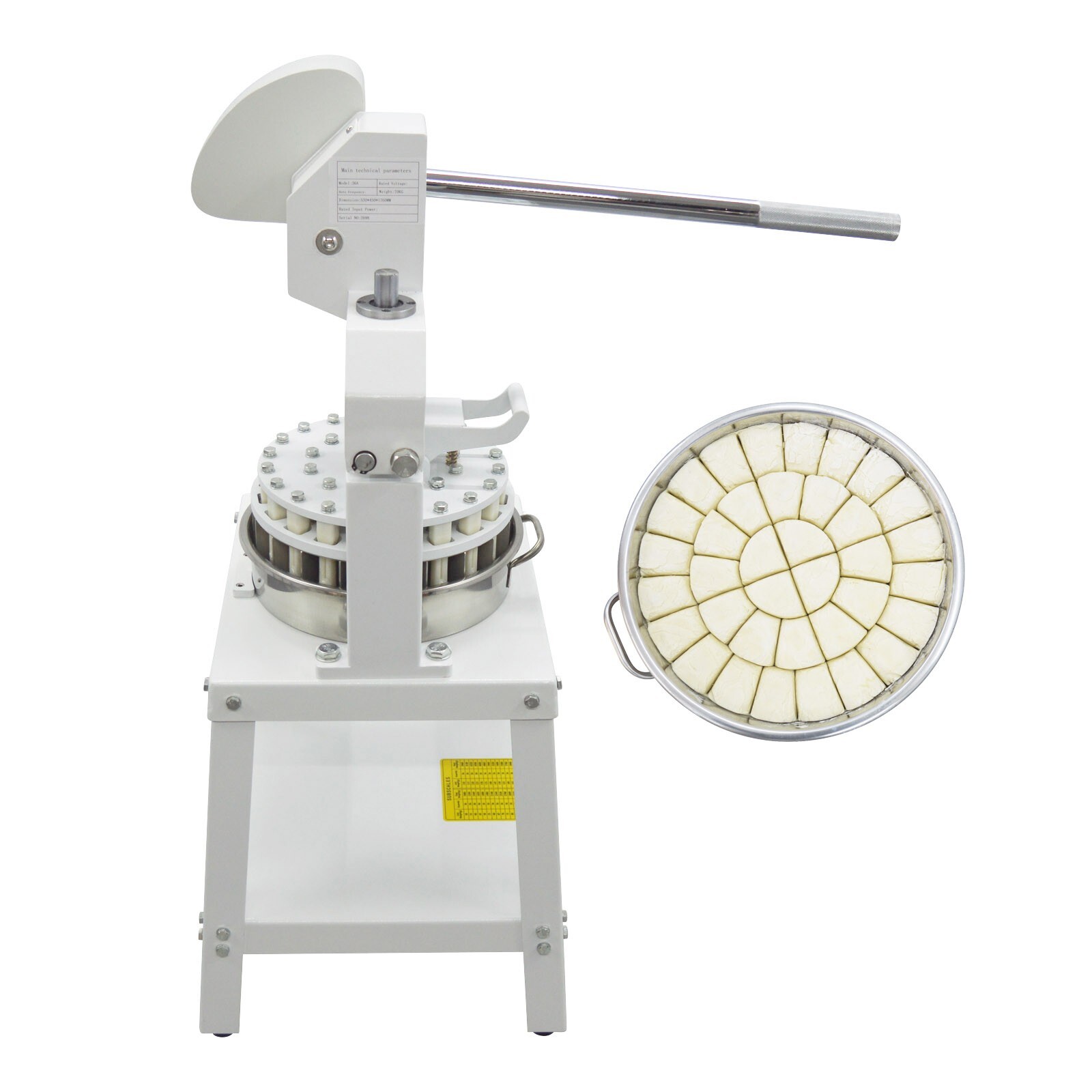 36PCS Commercial Hand Press Dough Divider Cutter (30g-160g) Bread Baking
