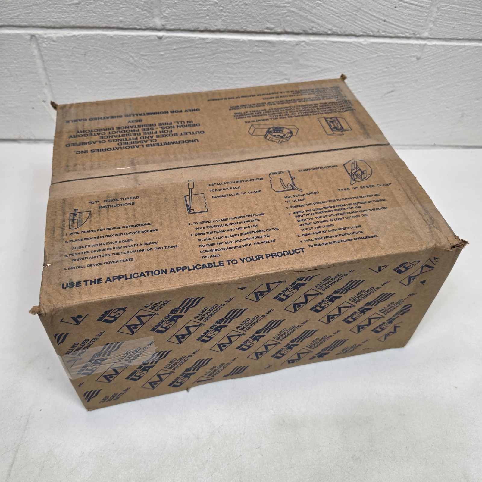 24pcs Allied Moulded SB-2 2 Gang Adjustable Electrical Box New/Old Work