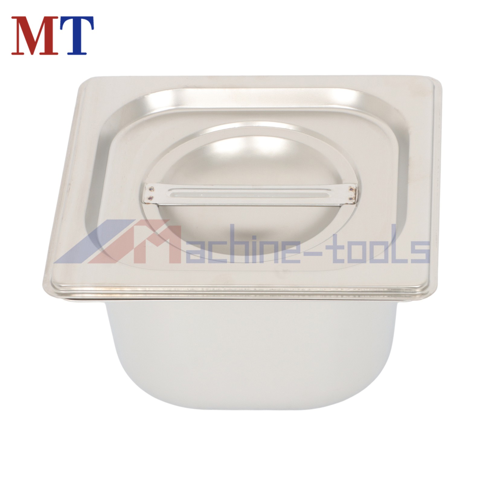 Stainless Steel Catering Pans Set, 6x 1/6 Size 4″ Deep Hotel Pans with Covers
