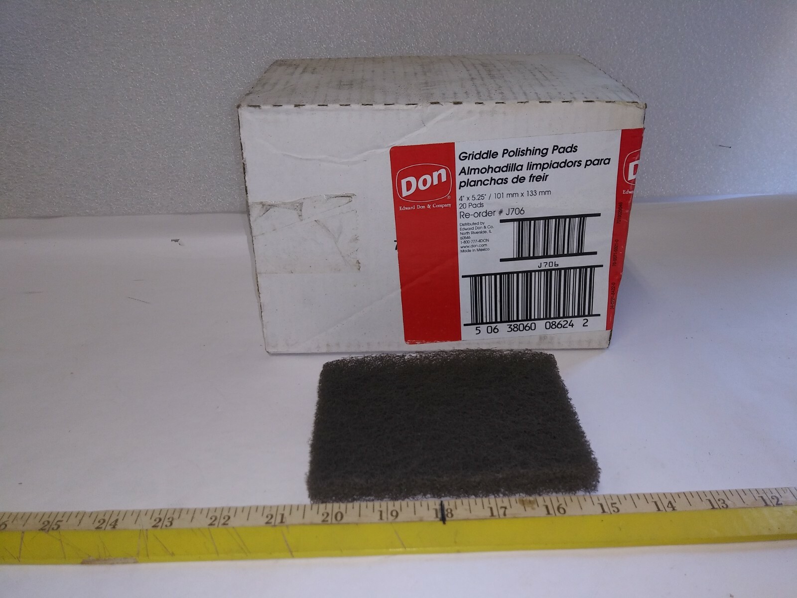 20 DON Heavy Duty GRILL POLISHING PADS 4″ x 5 1/4″ – Griddle Scour Pad – J706