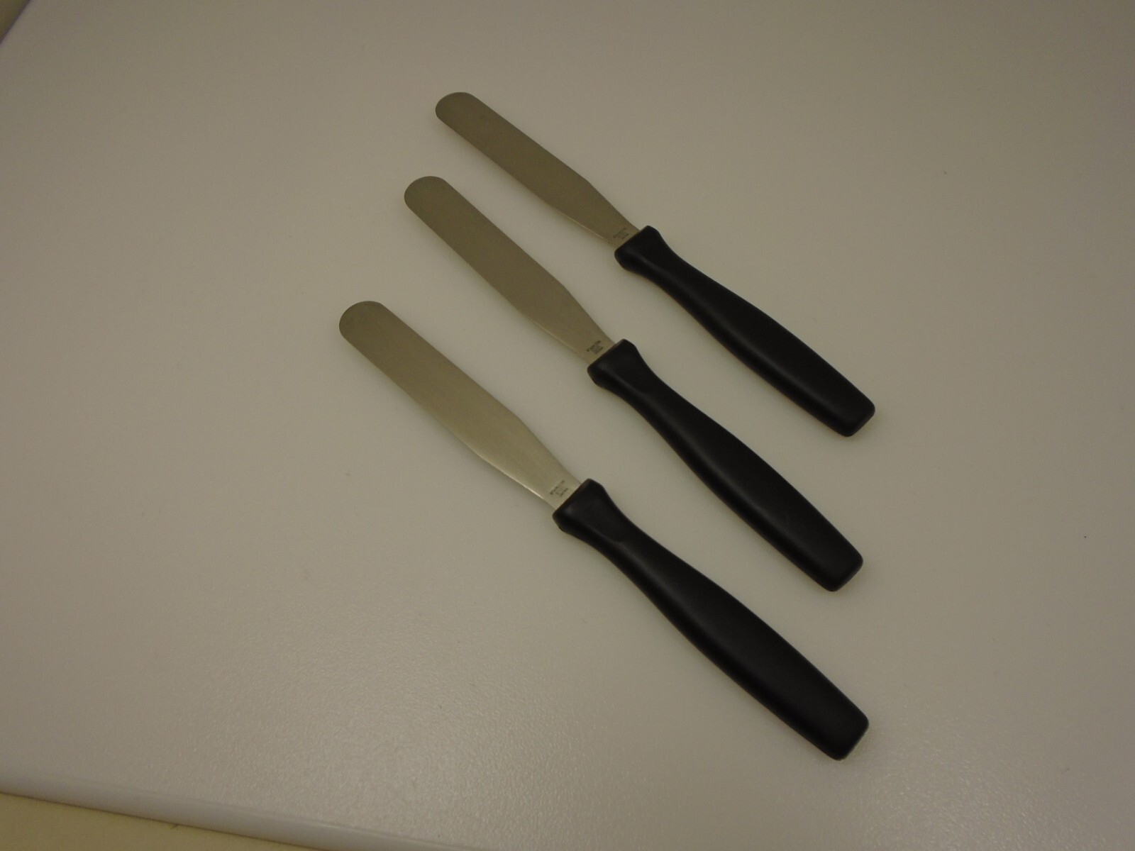 Ateco Set (3) Mini Bakers Spatulas 4 in Stainless Flex Pallette Knives #1304 New