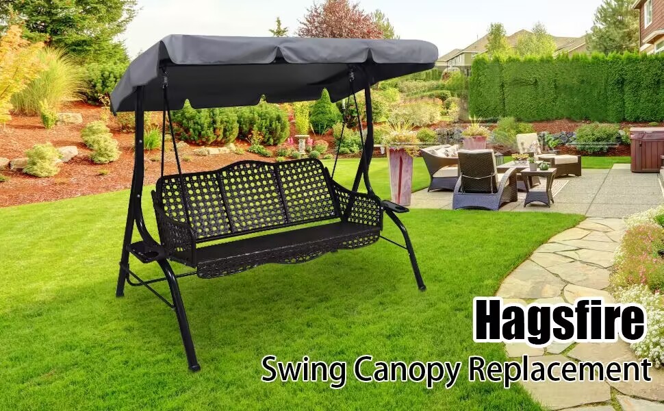 Outdoor Patio Swing Chair Canopy Replacement, 3 Seater Porch Swing Seat Canopy