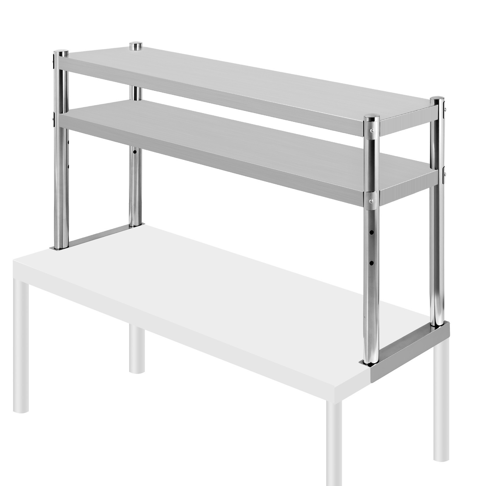 NEW Stainless Steel Double Overshelf 60»L x 12»W Commercial 2 Tier Overshelf