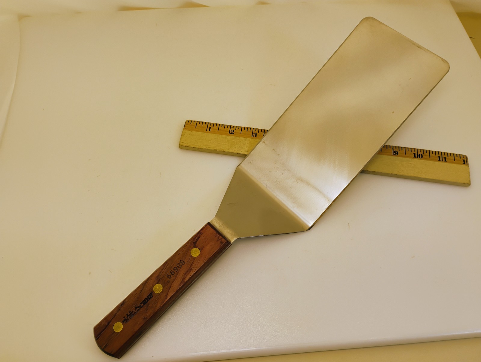 Dexter USA Smashburger Spatula S8699 LARGE 8X4 Blade Wood Handle Factory2nd