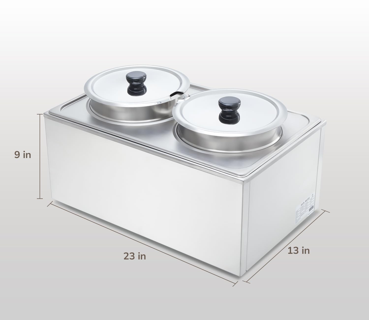 Food Warmer Steam Table Easy to Clean Commercial Grade Stainless Steel Bain M…
