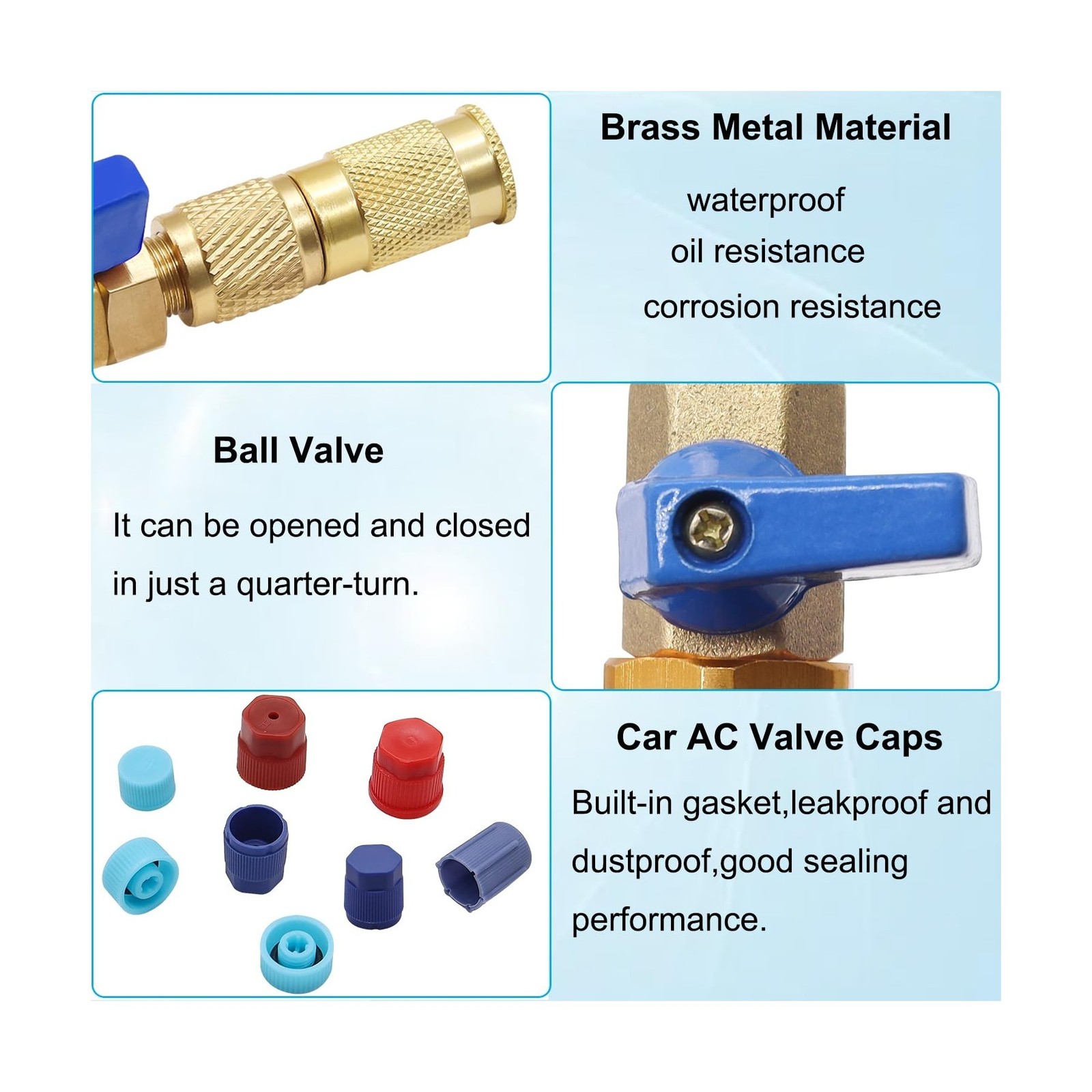 TWTADE R134A Valve Core Quick Remover Installer Tool Kit – High Low Pressure …