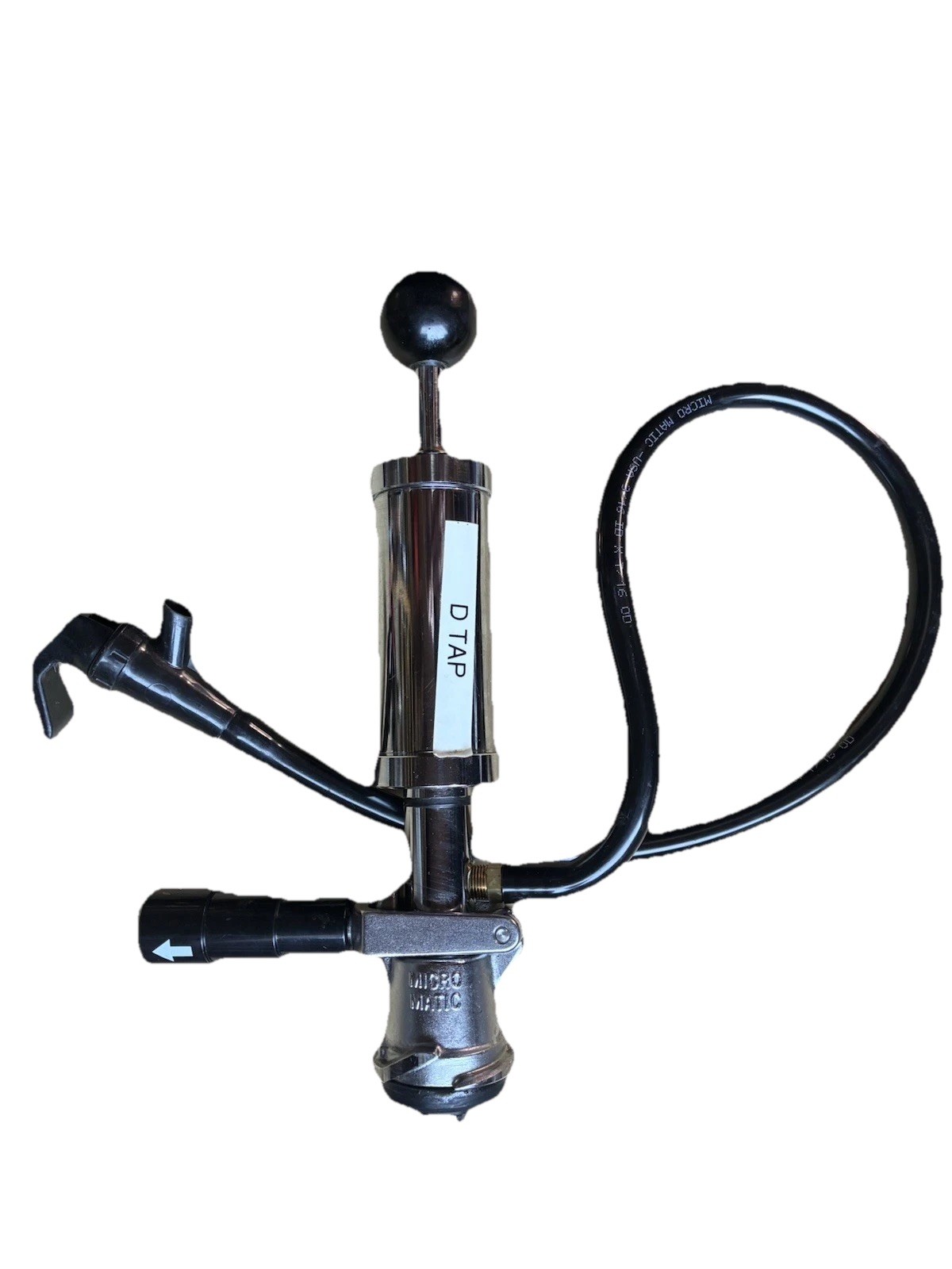 Micro-Matic Chrome Hand Pump Beer Keg Party Tap D