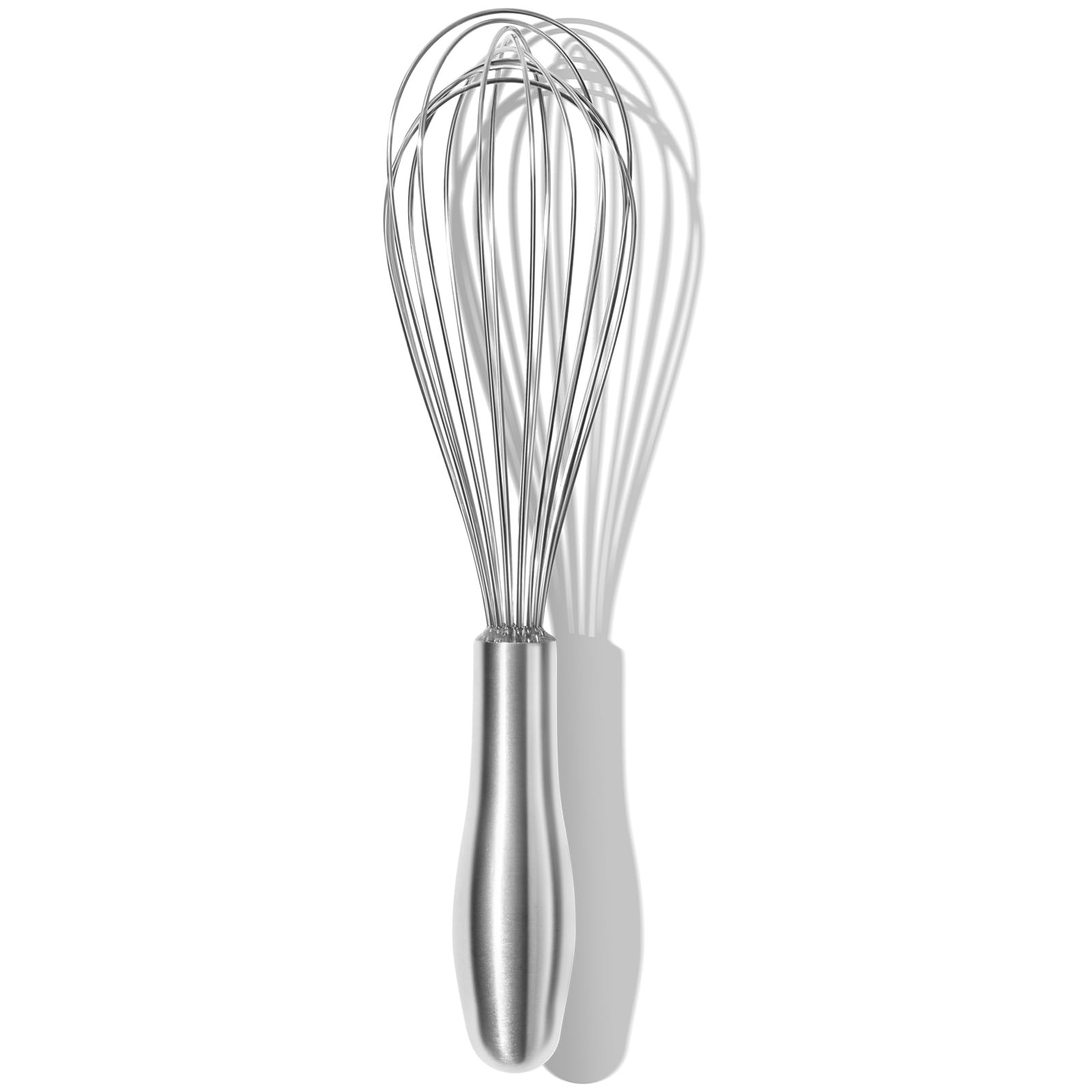 OYV 18/10 Stainless Steel Whisk, Ergonomic Handle, 10-inch, Luxurious silver