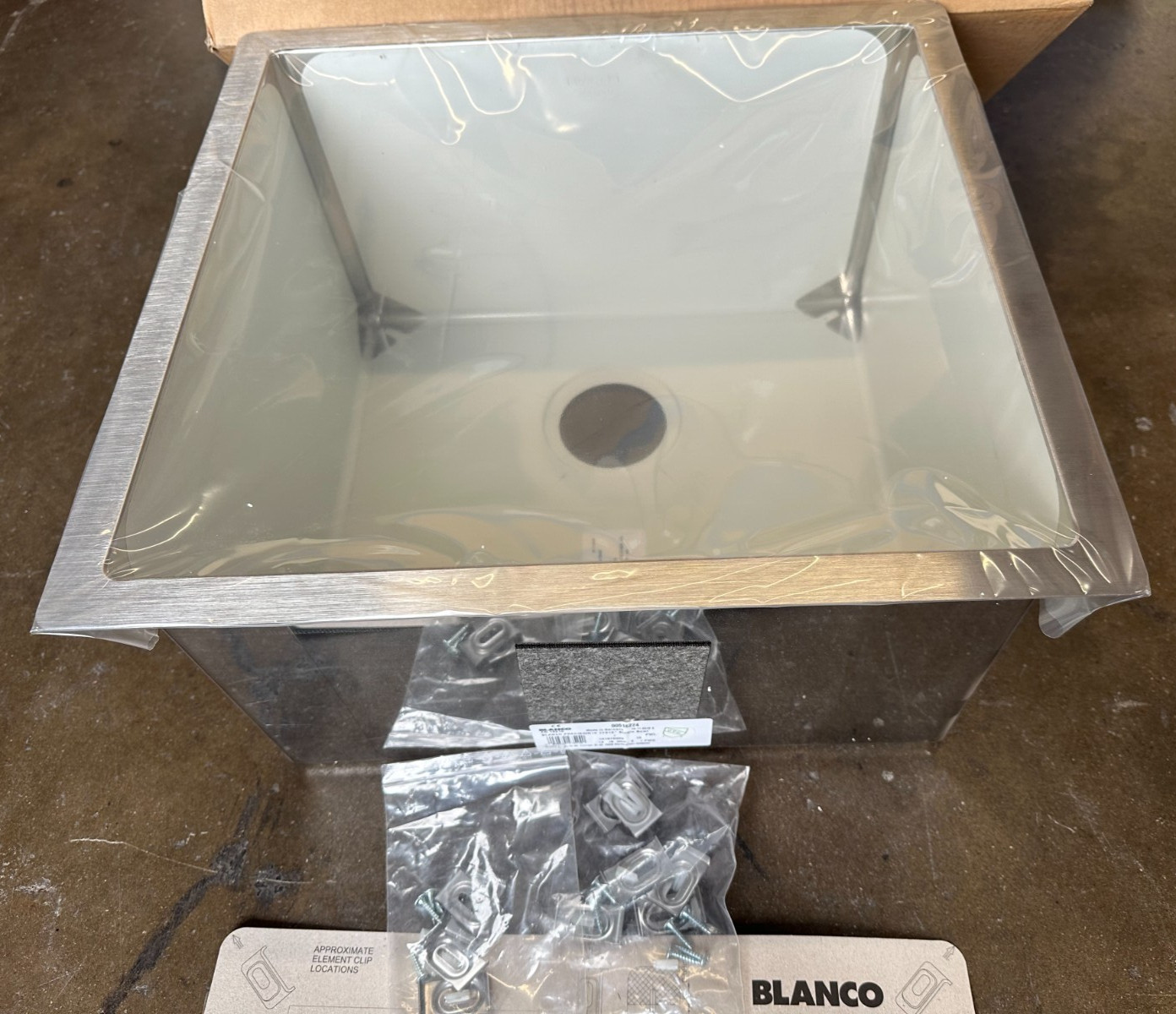 Blanco 516224 – BLANCOPR 17″ x 16″ x 10″ 1-Bowl U/M Stainless Steel Kitchen Sink