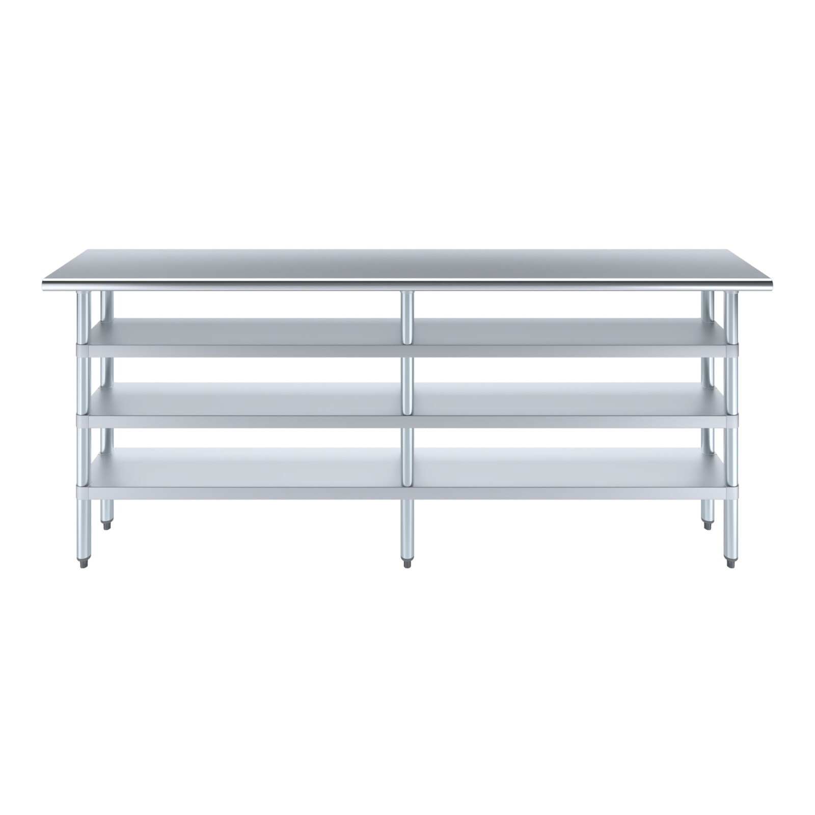14 in. x 84 in. Stainless Steel Table With Three Undershelves