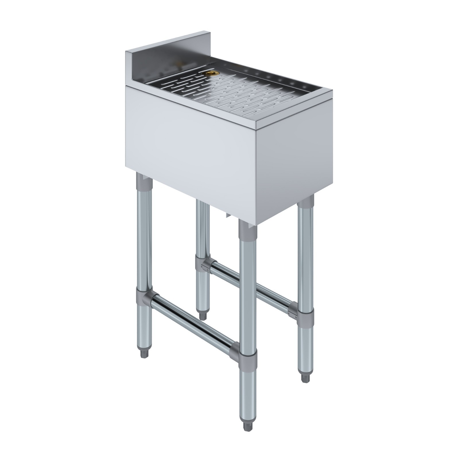 AmGood 12 in. x 18 in. Stainless Steel Underbar Drainboard