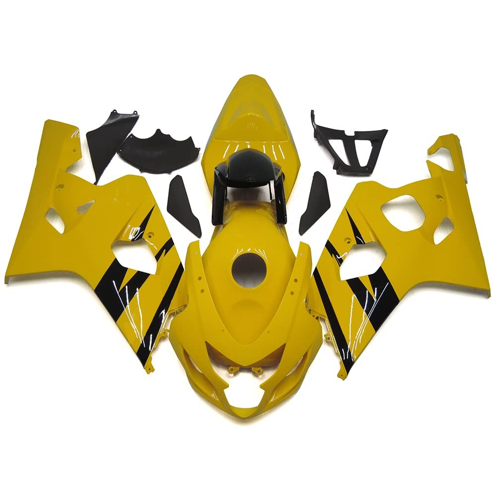 Yellow Black Fairing Kit for Suzuki 2004 2005 GSXR600 GSXR750 04 05 K4 Bodywork