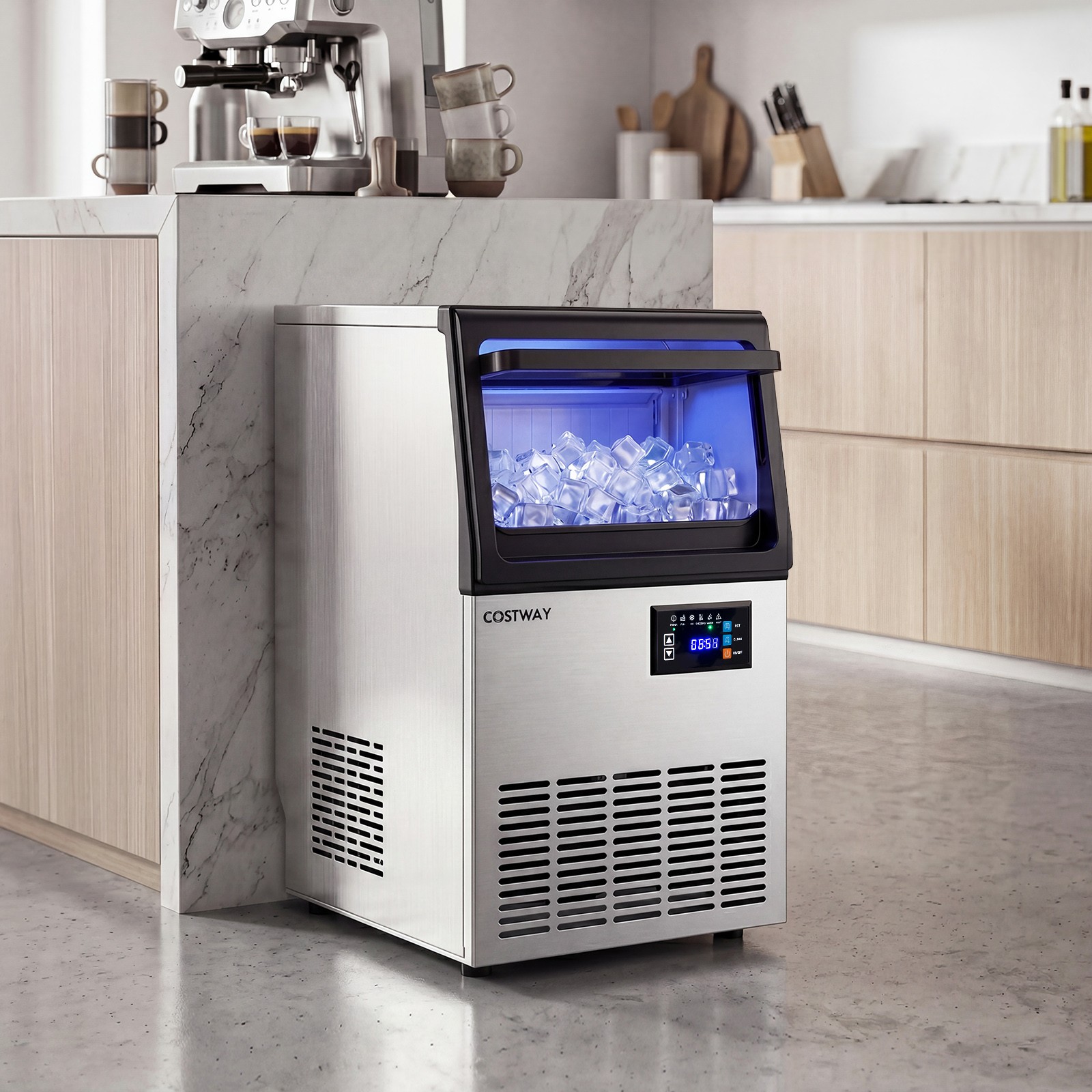 Stainless Steel Ice Maker, Under Counter & Freestanding Ice Making Machine