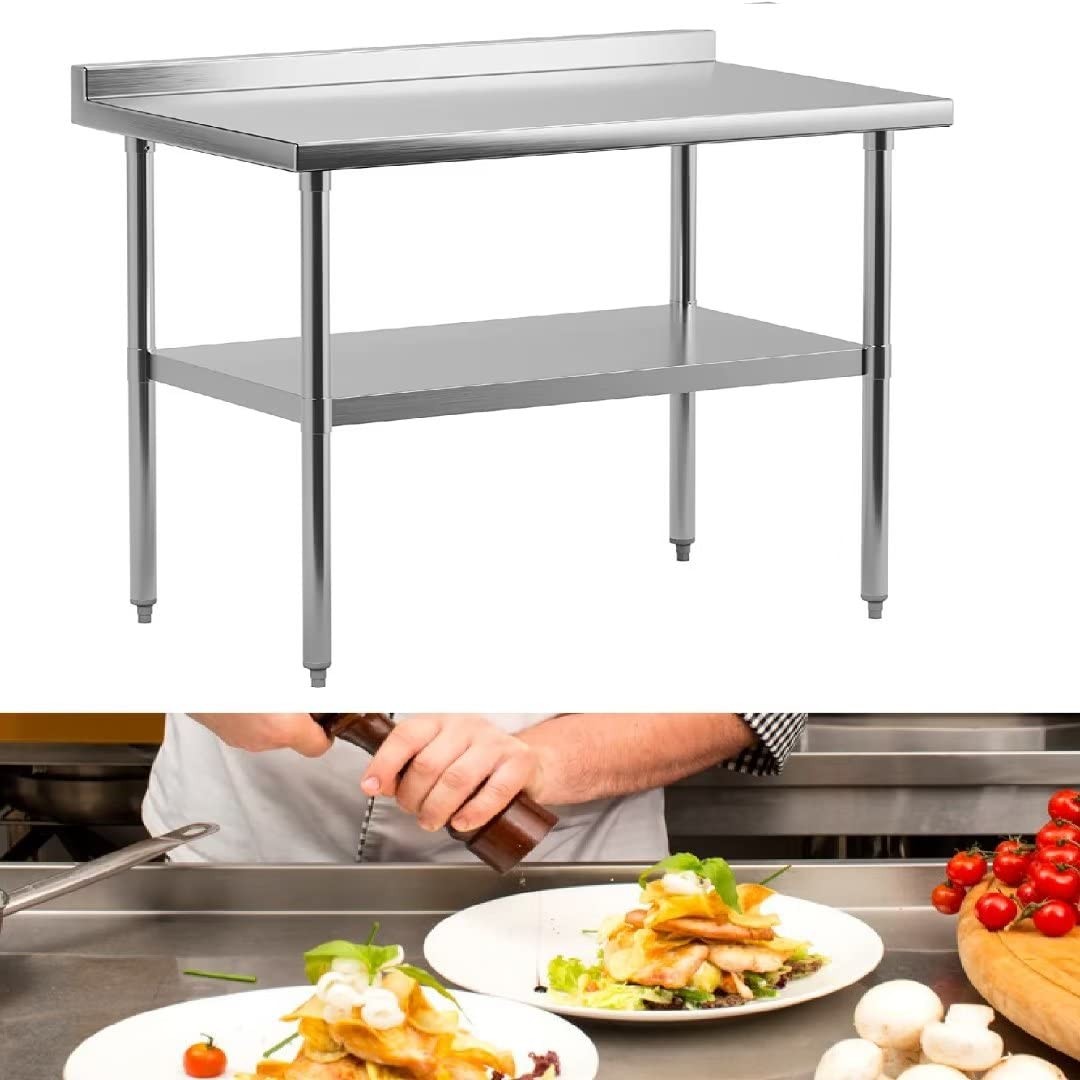 Stainless Steel NSF Commercial Kitchen Prep Work Table 72″x24″/48″x24″/48″x30″