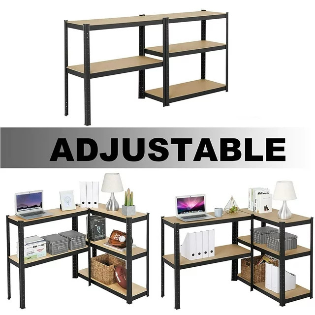 6 Size Heavy Duty Shelf Garage Steel Metal Storage 5 Level Adjustable Shelf