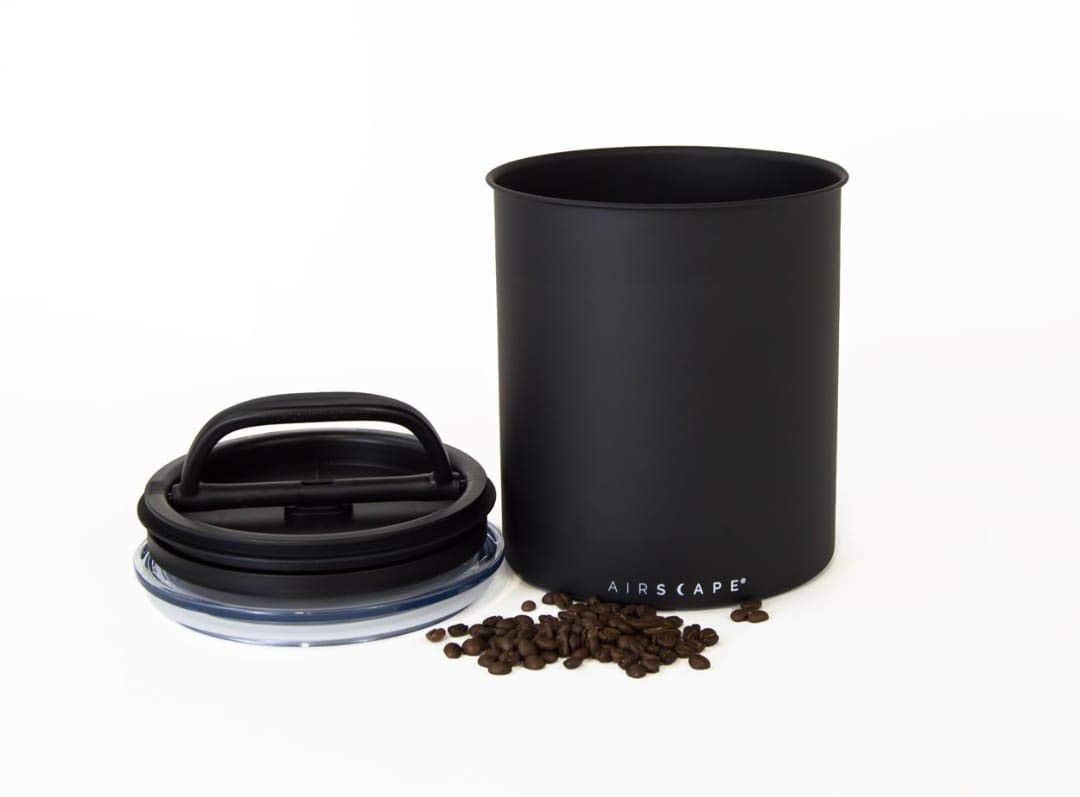 AirScape Planetary Design Stainless Steel Coffee Canister, Medium, Matte Black