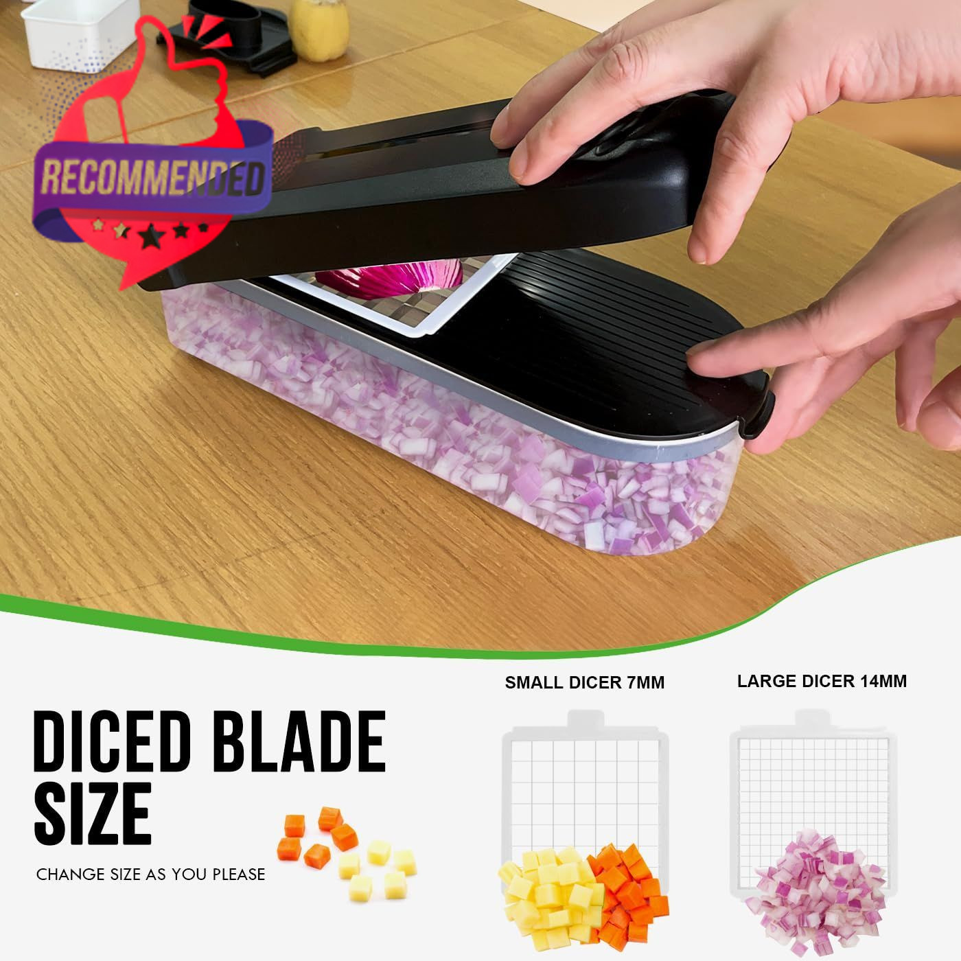 Multifunctional Food Chopper – Onion, Vegetable Slicer Dicer Cutter, Potato