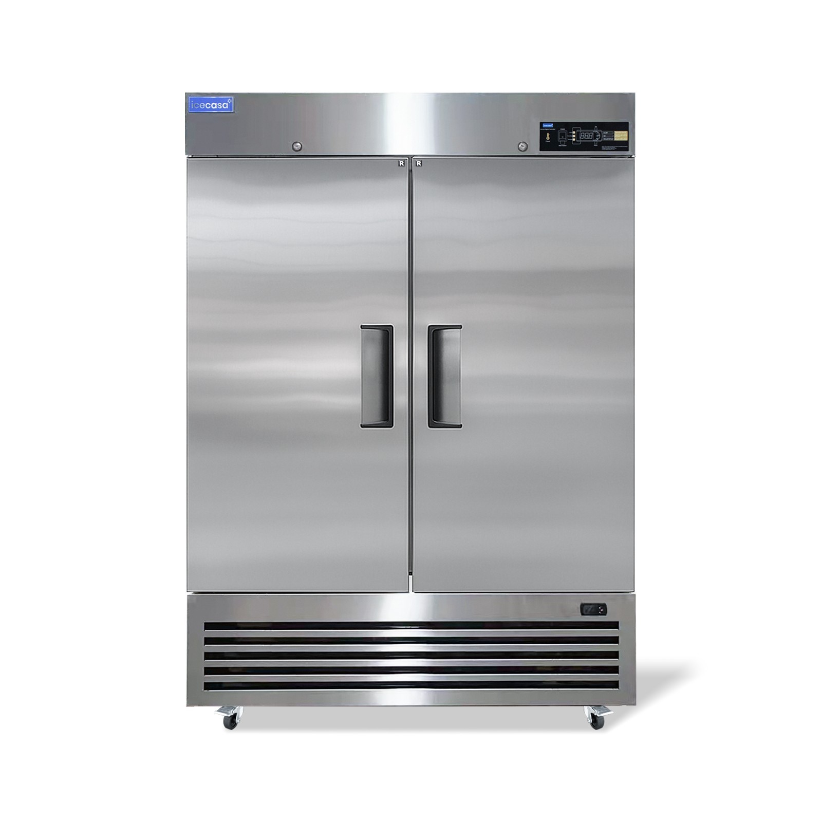 ICECASA 54″ Commercial Refrigerator, 2 Door Reach-In Cooler 49 Cu.ft
