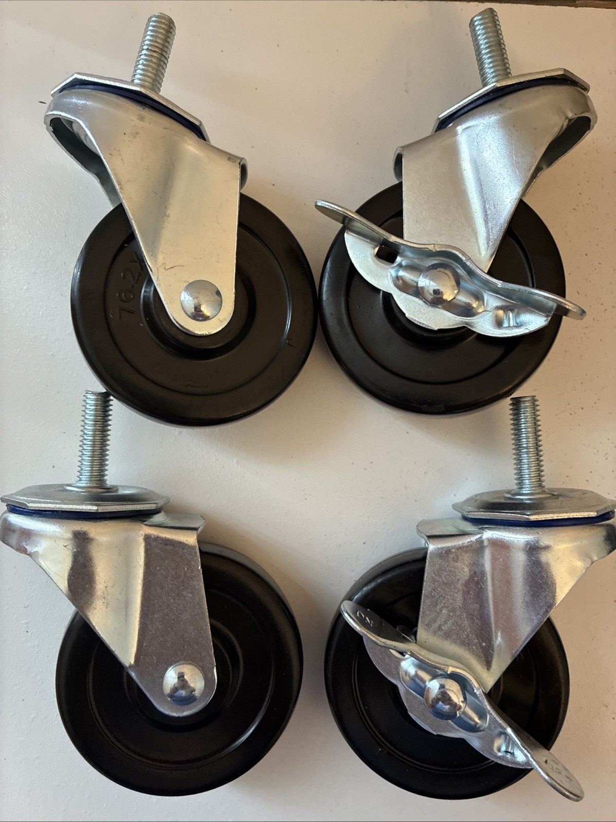 4 Heavy-Duty 3″ WHEELS Swivel Caster for Industrial Wire Rack