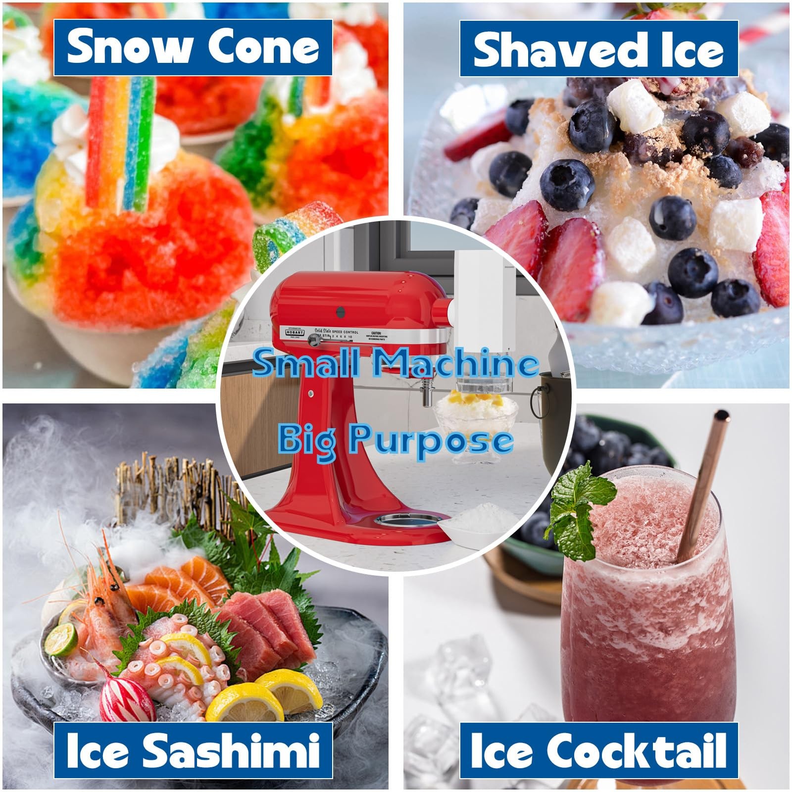 Shaved Ice Machine – Portable Manual Snow Cone Maker