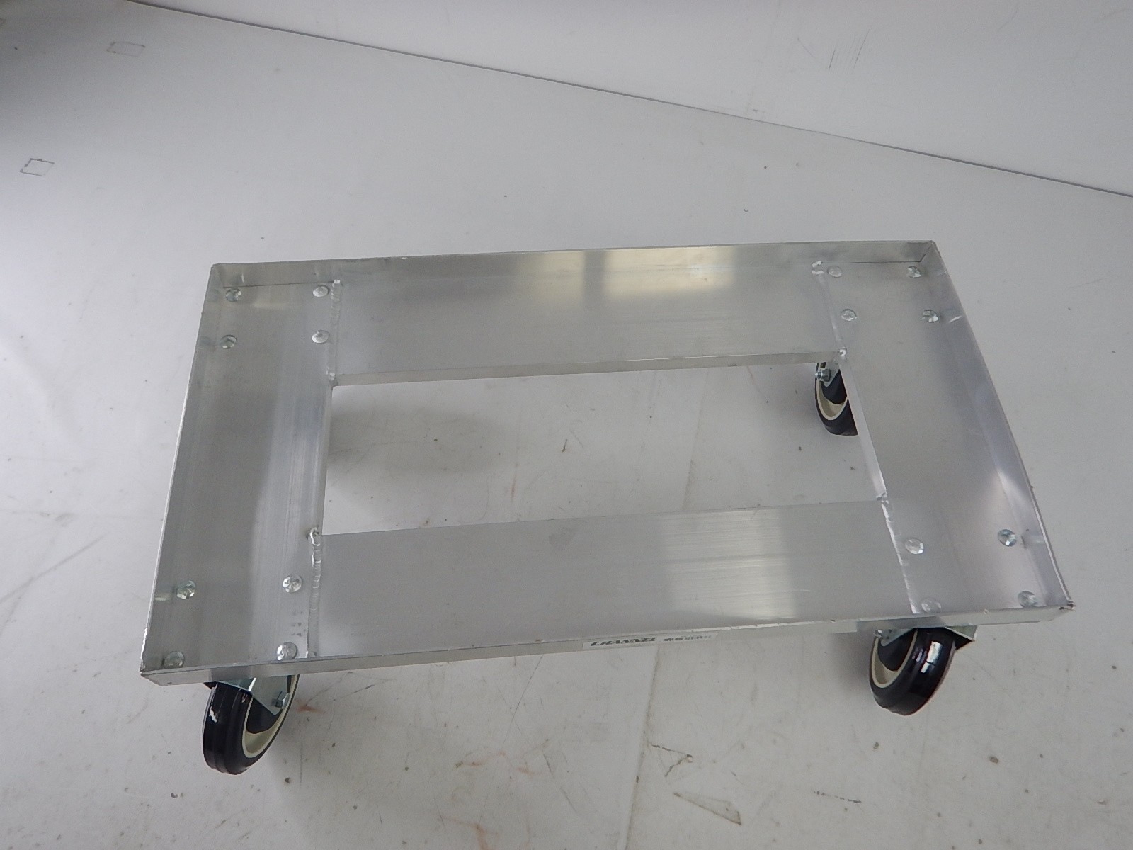 Channel Dolly, Glass Rack/Milk Crate Dolly, 14.25″W x 27.25″D x 7.5″H, Aluminum