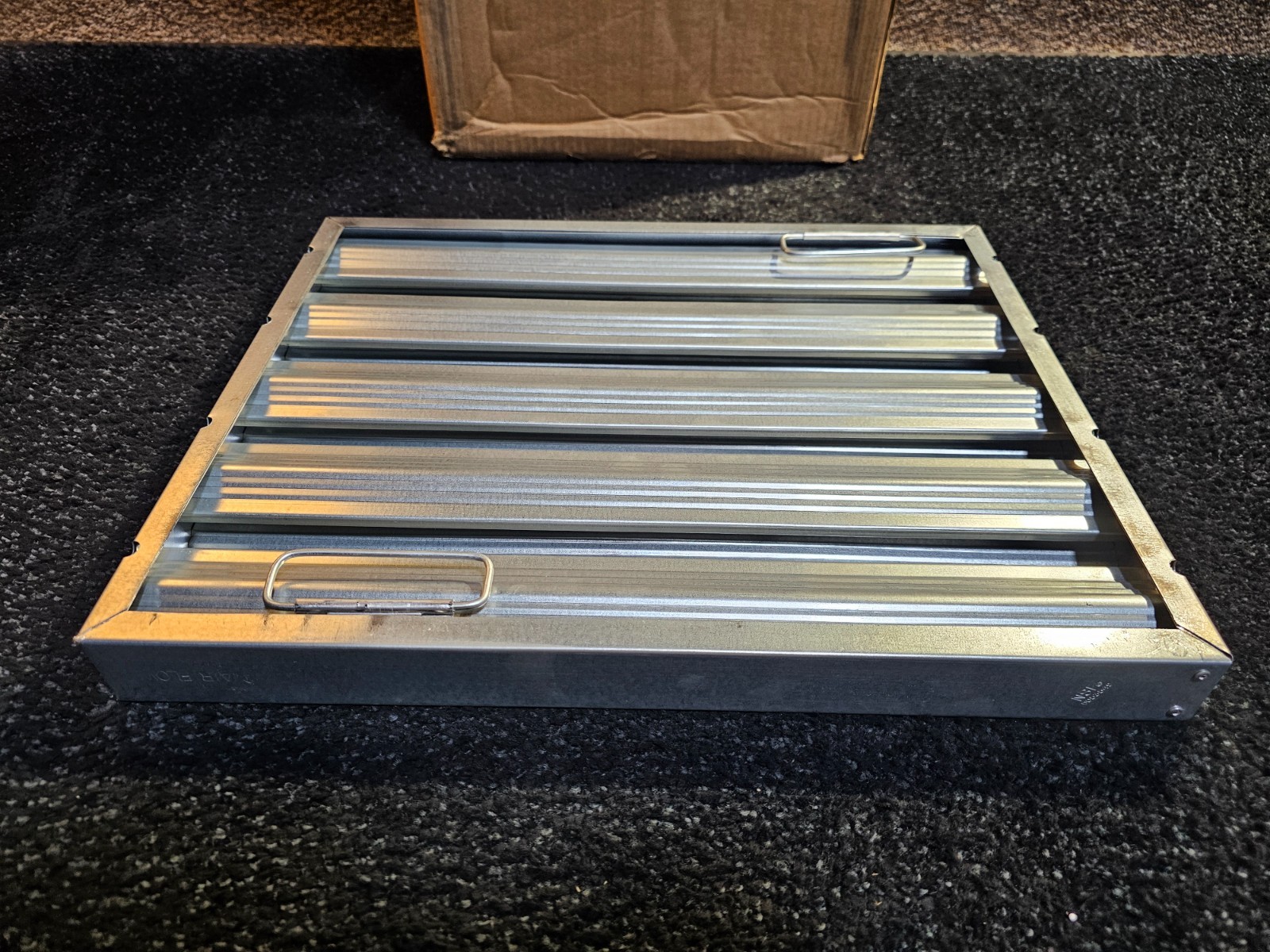 (QTY 6) Trine F35I Baffle Grease Filter, 20in. x 16in. x 2in., Galvanized Steel