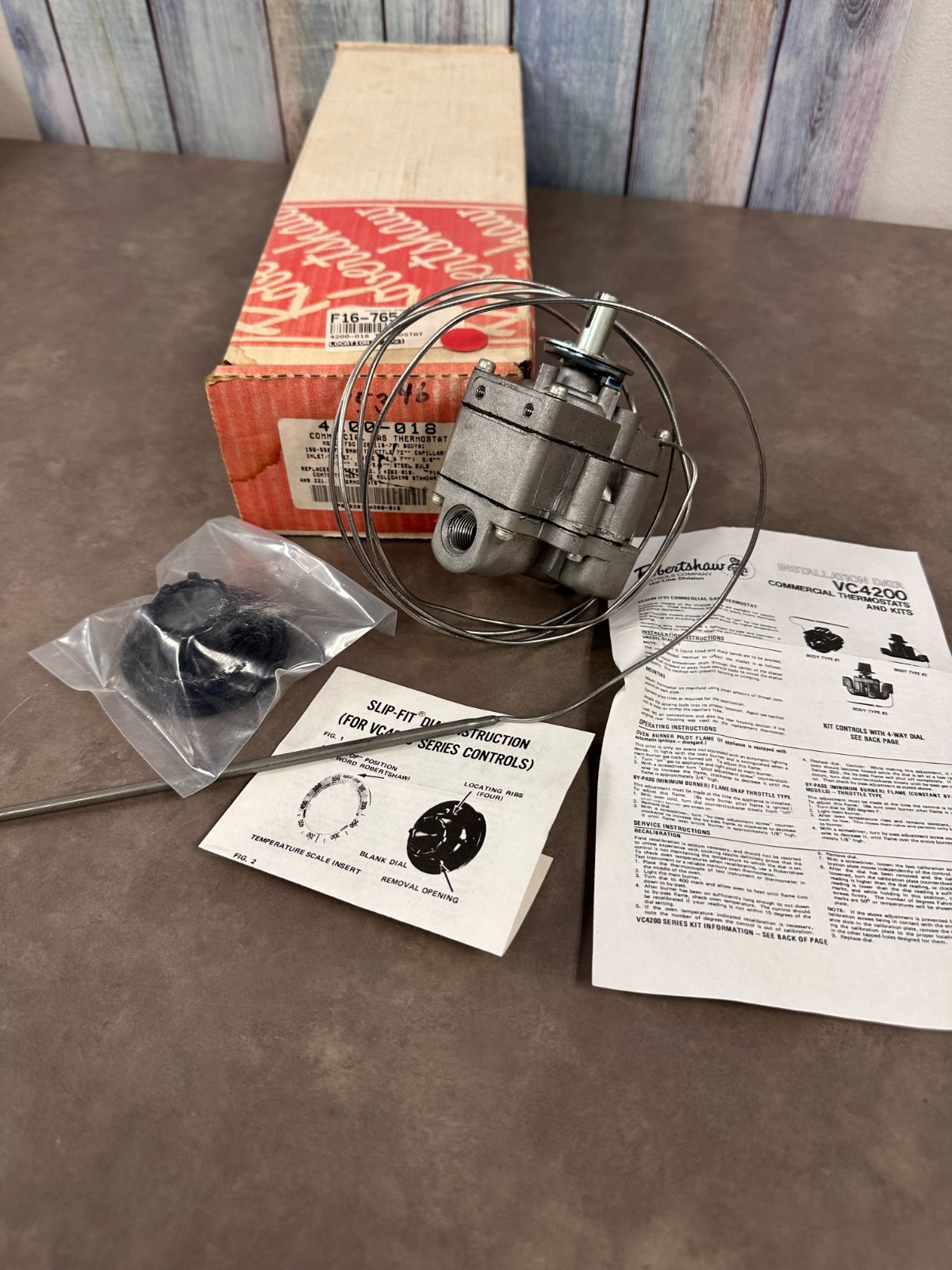 Robertshaw 4200-018 Gas Cooking Control, Tstat, 3/8In, 150-550, F16-765