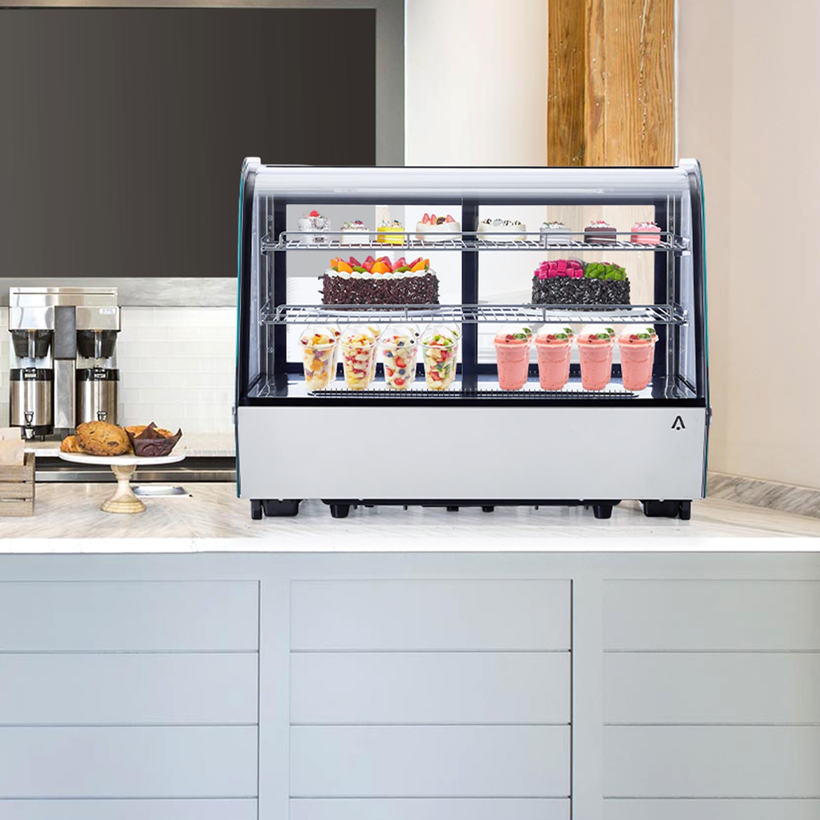 4.6 Cu.Ft Countertop Refrigerated Display Case Bakery Merchandiser Refrigerator