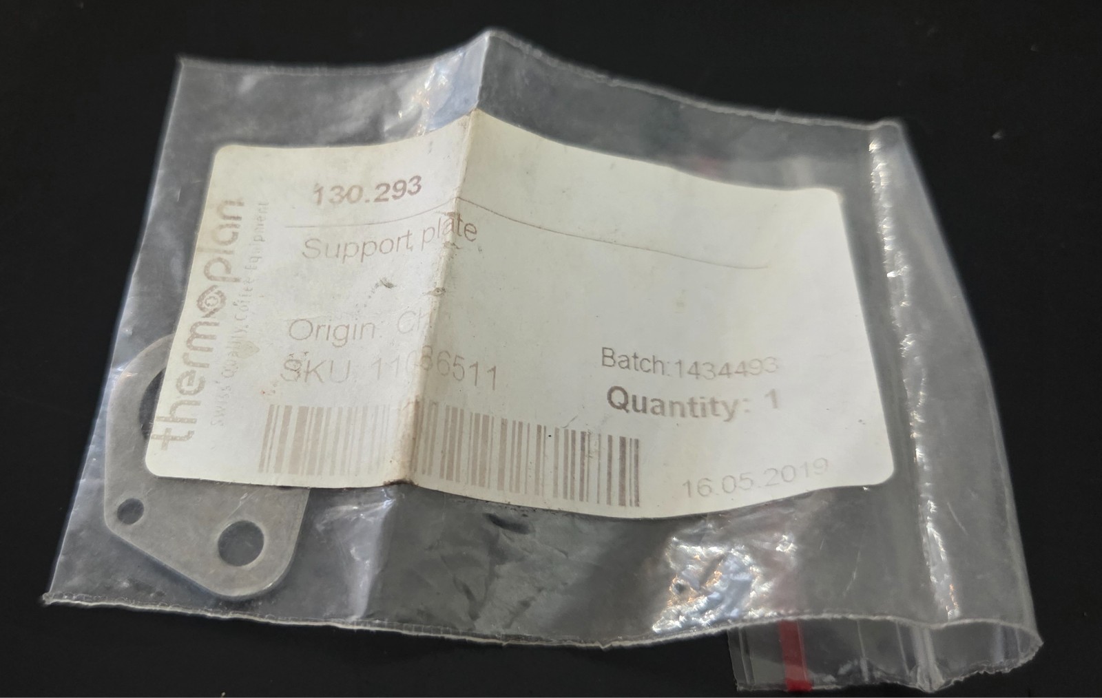 New OEM Thermoplan 130.293 Support Plate (Mastrena II Series)