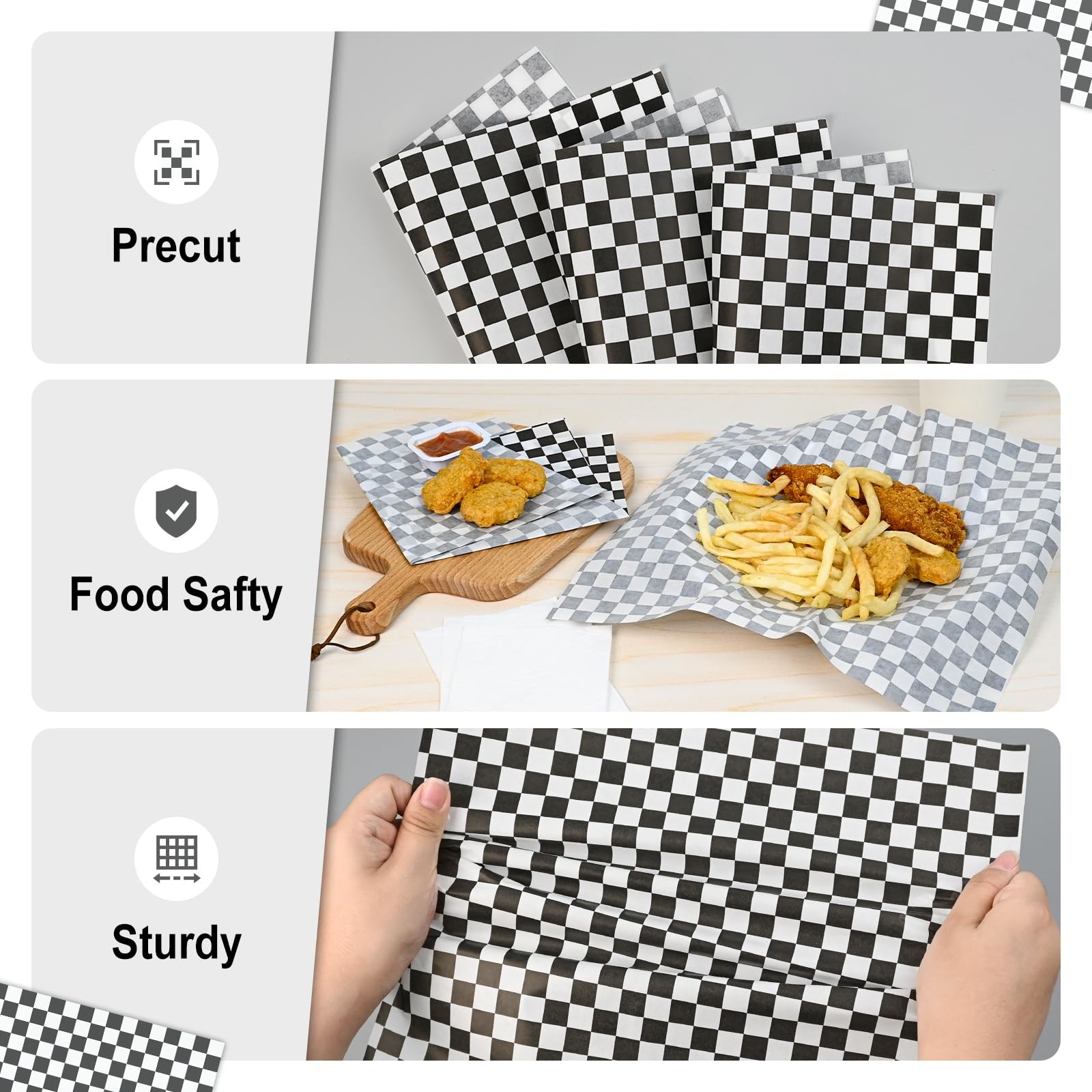 EcoDispose 12 x 12 Inches Grease Proof Deli Paper Precut Sheets for Deli Food…