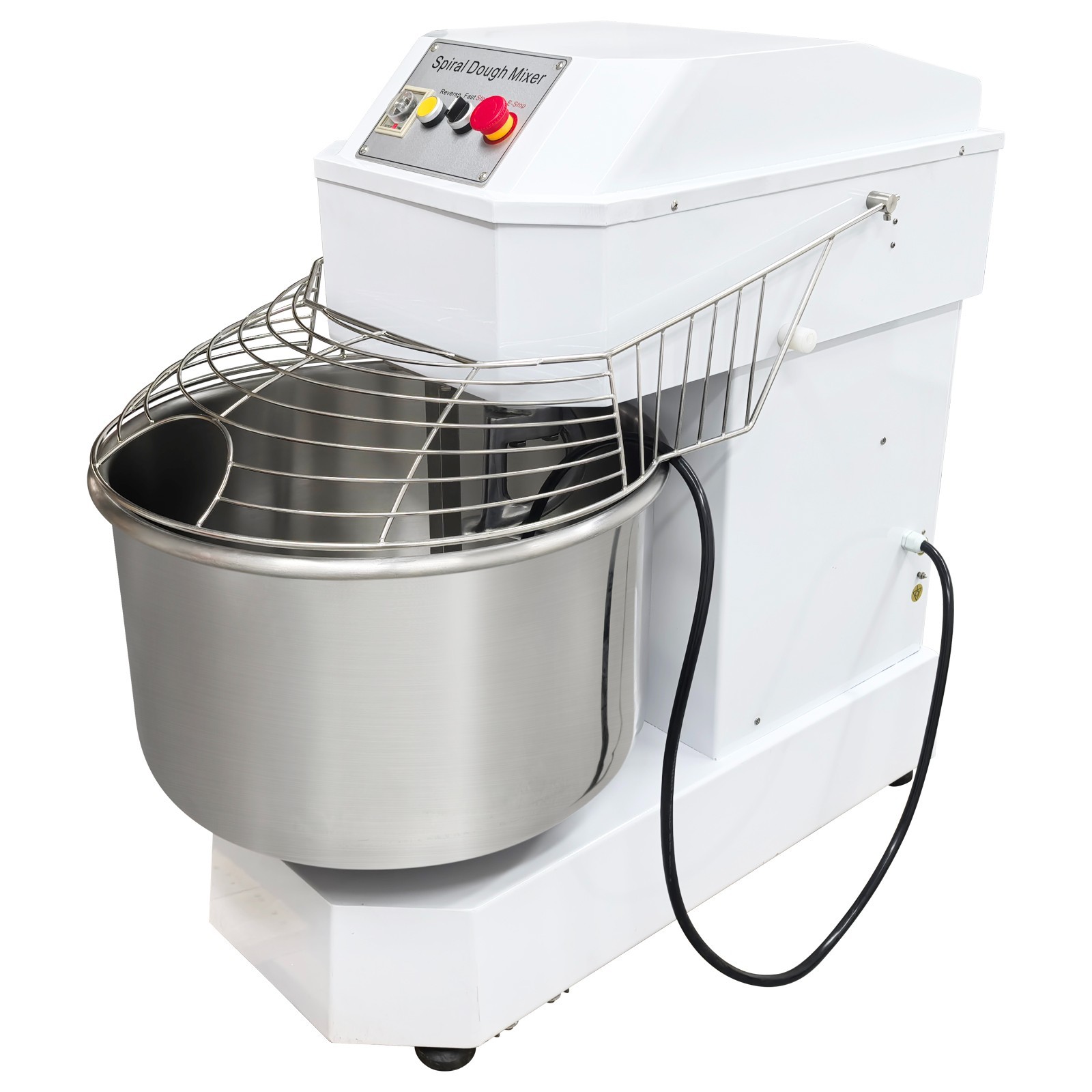 PreAsion® 220V Electric Spiral Dough Mixer 80QT Commercial Flour Mixer Machine