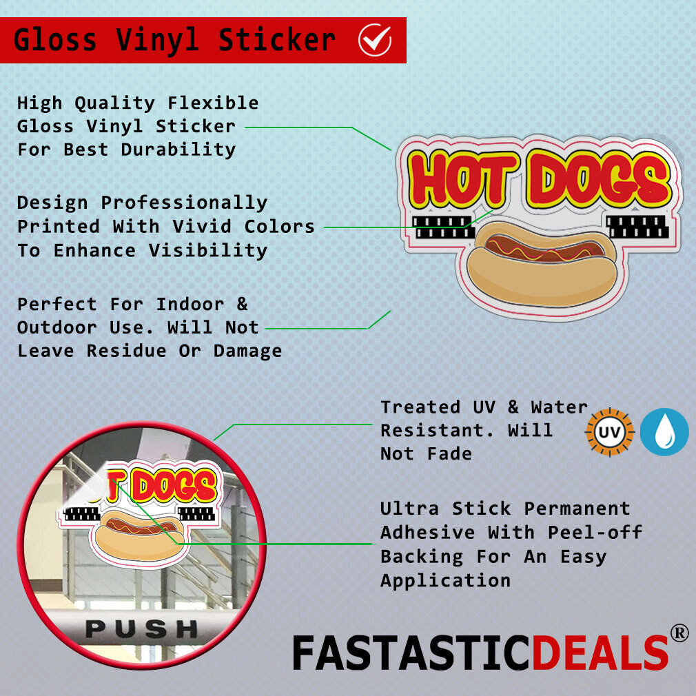 Food Truck Decals Sarbett Hot Dogs Restaurant & Food Concession Sign Red