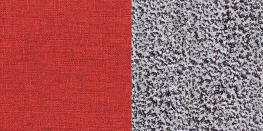 18.5» Wide Red Fabric Stacking Church Chair with Silver Vein Frame