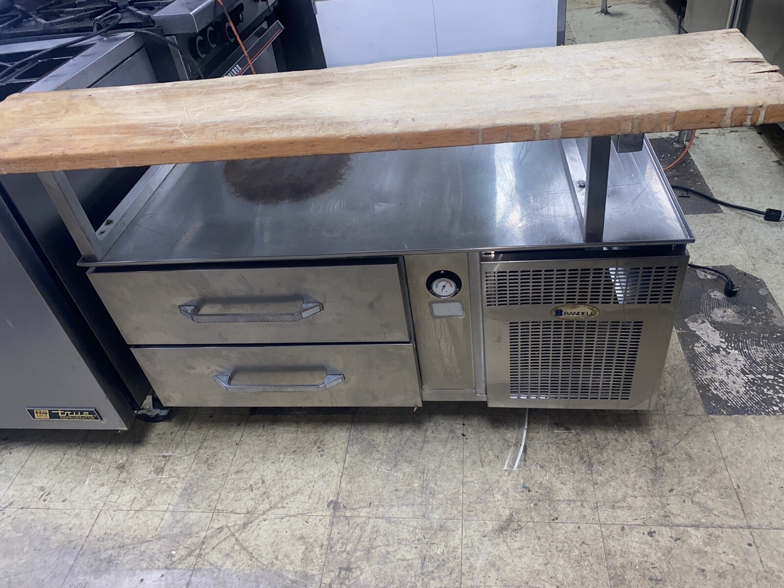Chef’s Base Refrigerated, 4’ Wide, Grill Stand With Cutting Board